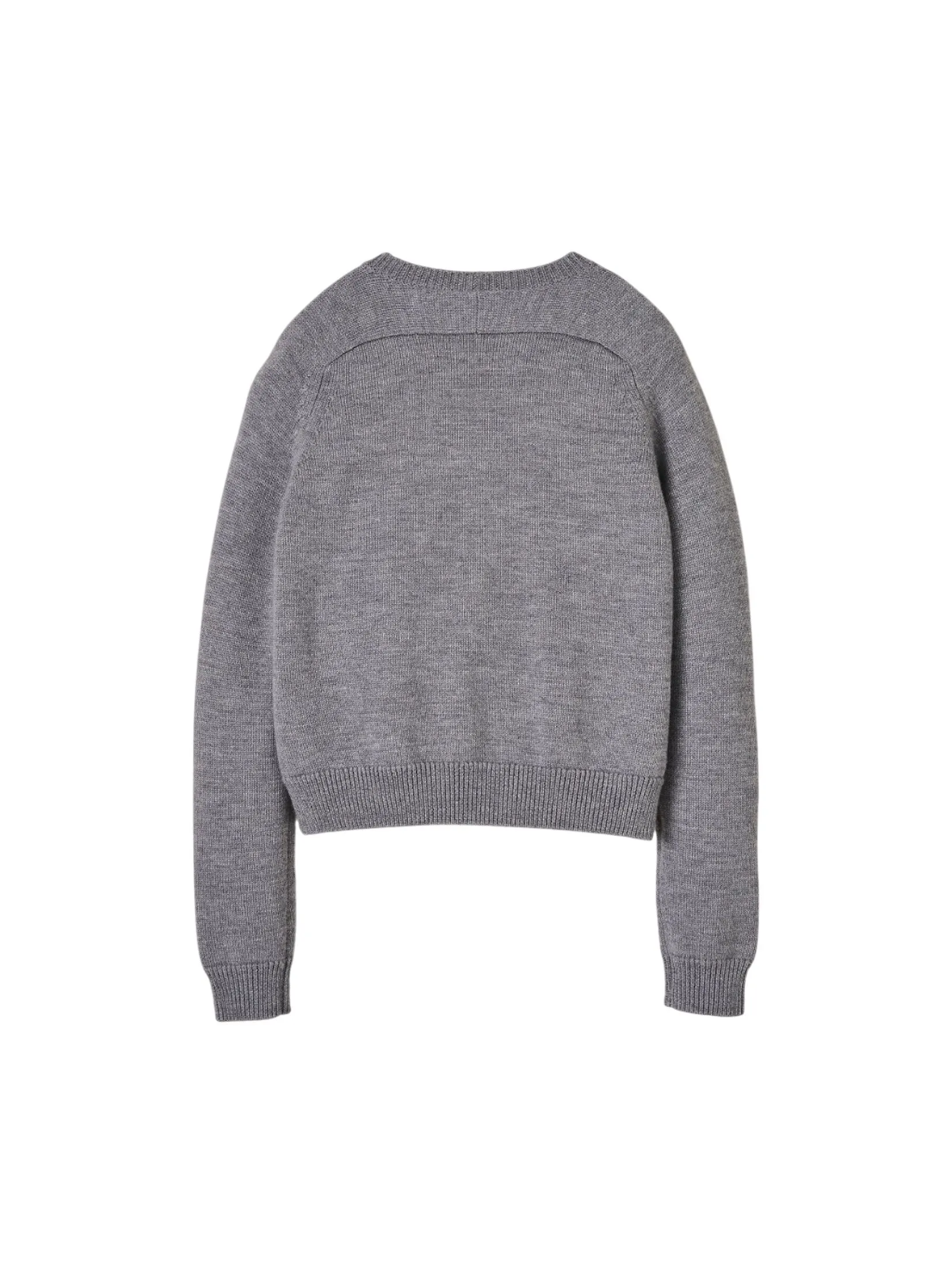MARC JACOBS THE GEM KNIT LOGO CREWNECK STEEL GREY