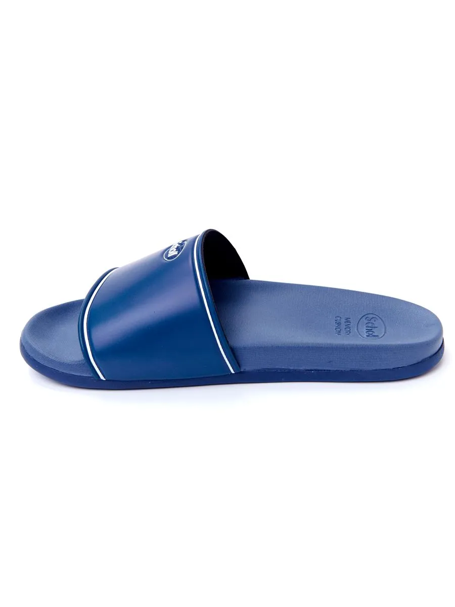 SCHOLL Navy Slide Sandals Unisex - Cent