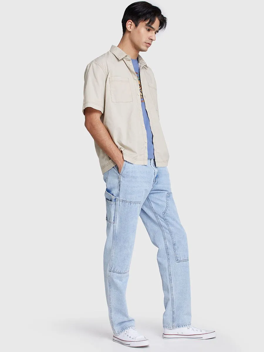 DEFRY 01 Men Shirt Short-Sleeves with Collar