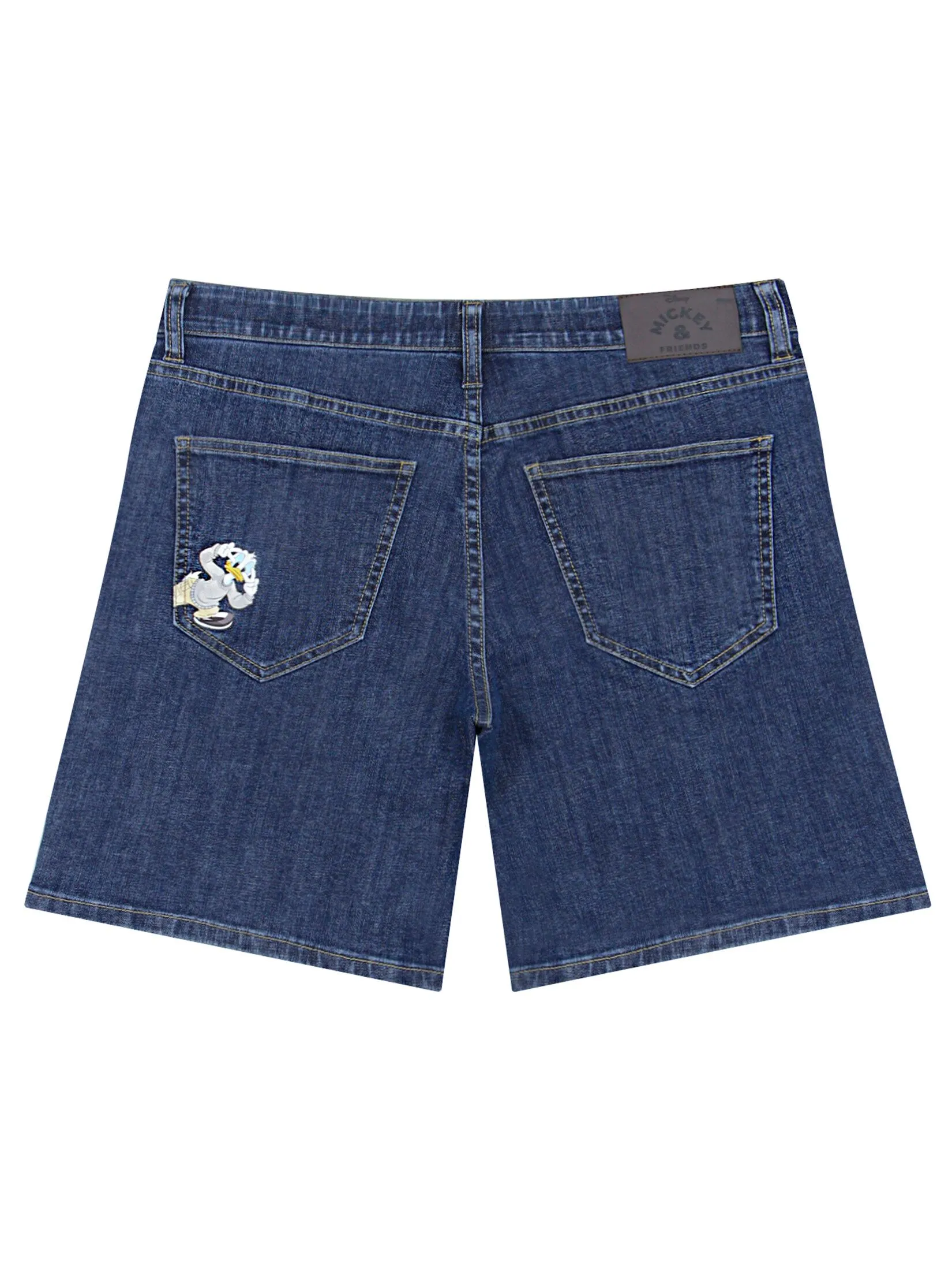 GIORDANO Men's Stretch Denim Shorts (Disney) Med Blue