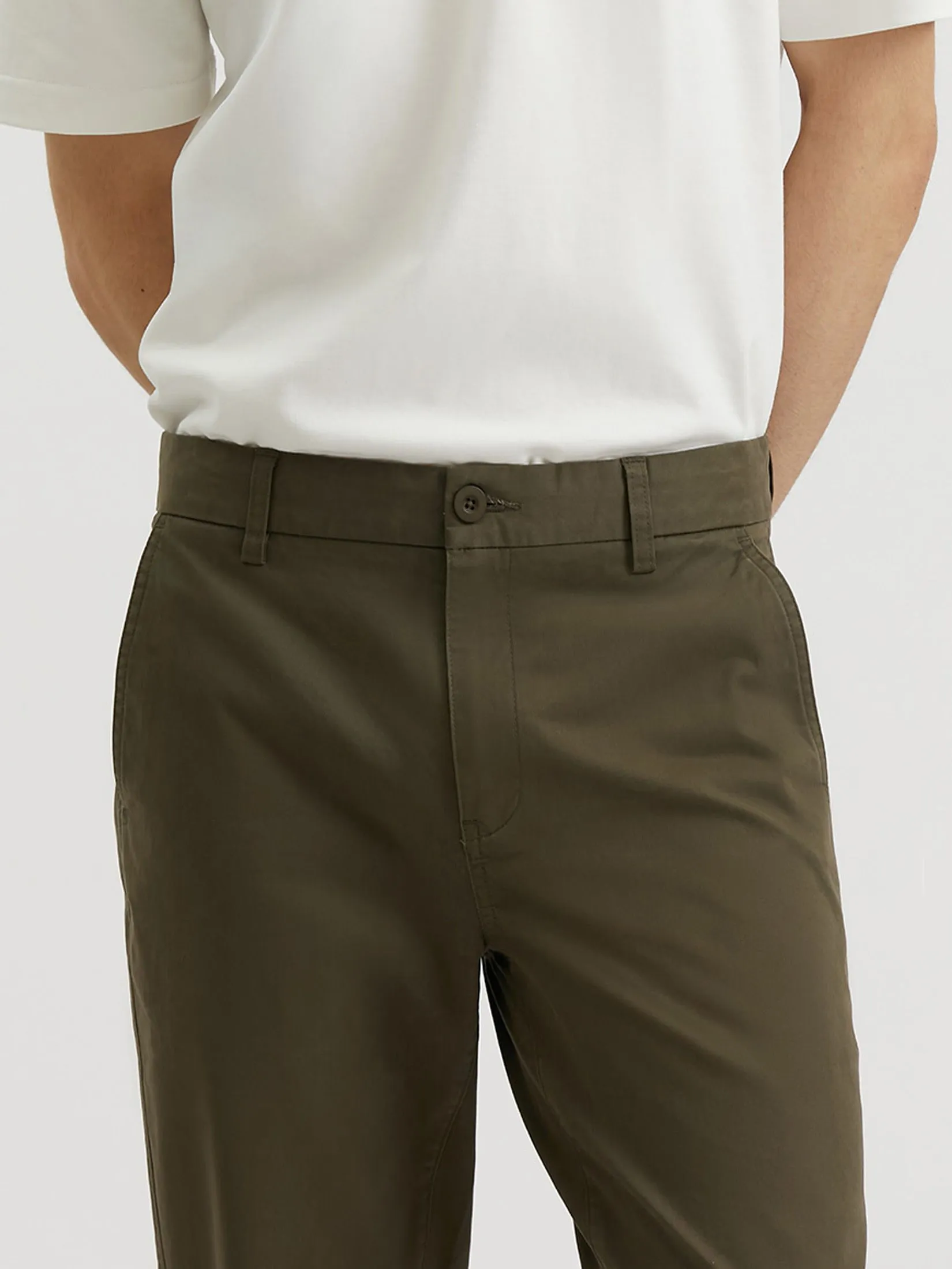 DAPPER DAPPER Everyday Stretch Chino Pants Olive Green