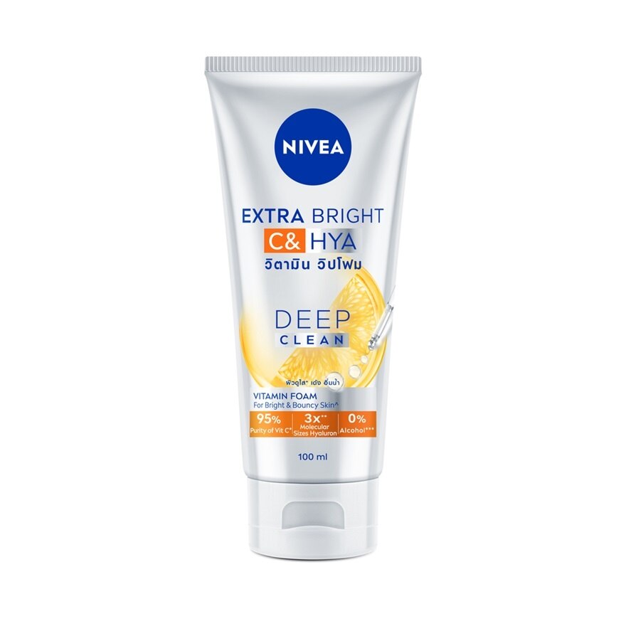 Nivea Extra Bright C  HYA Vitamin Foam 100 Ml. - Orange