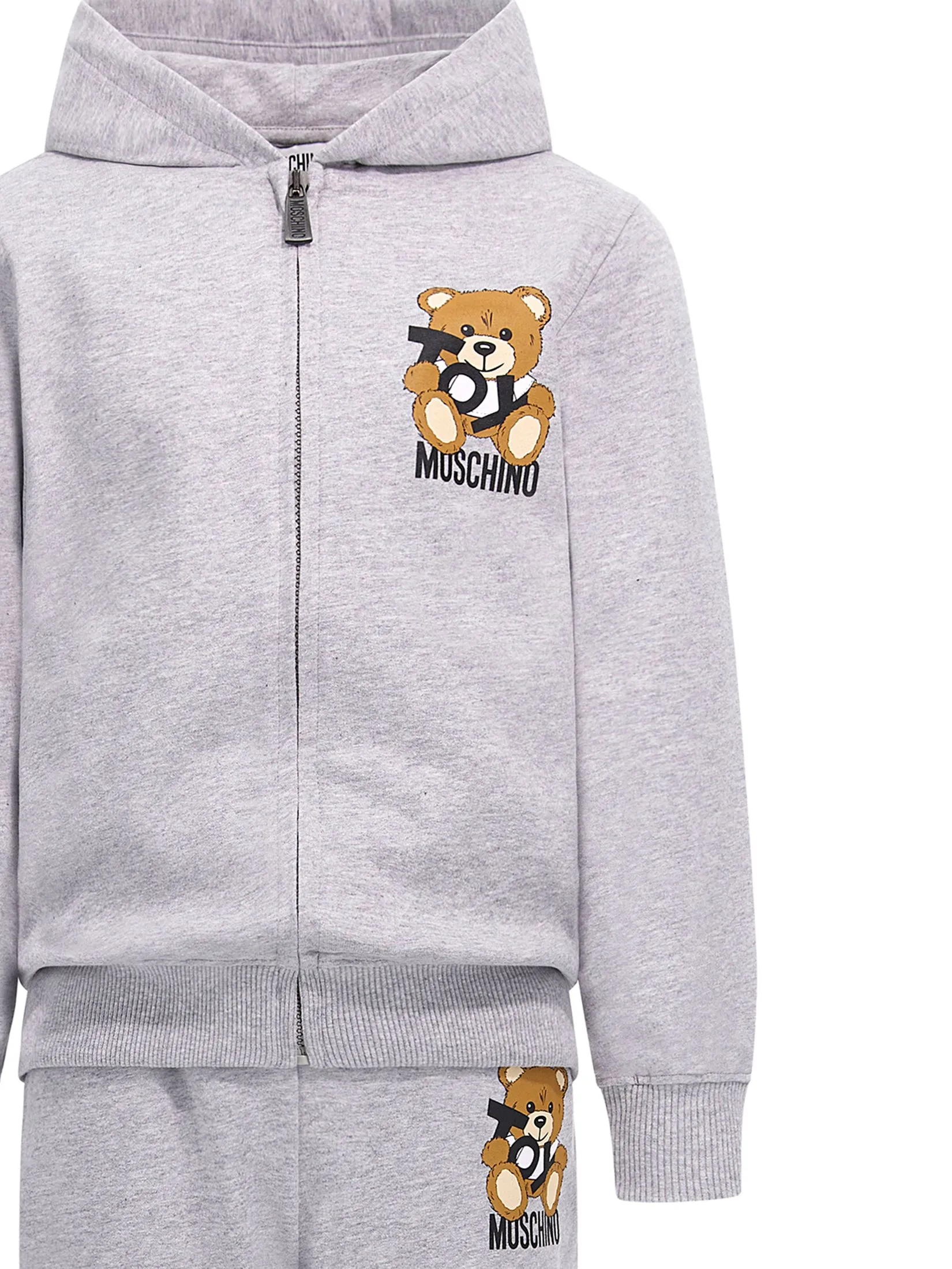 MOSCHINO KID Unisex Kids Set Sweatshirt Zipped + Trousers Medium Grey