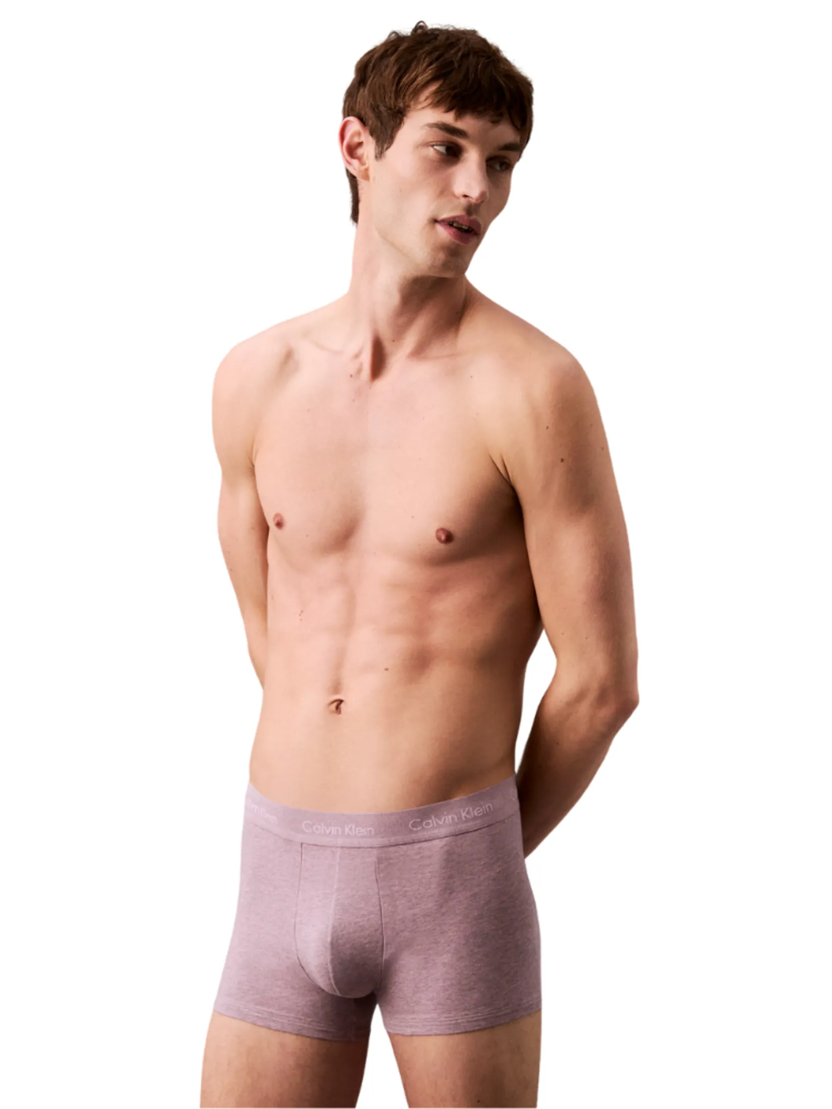CALVIN KLEIN Men's Icon Cotton Stretch Trunk Purple