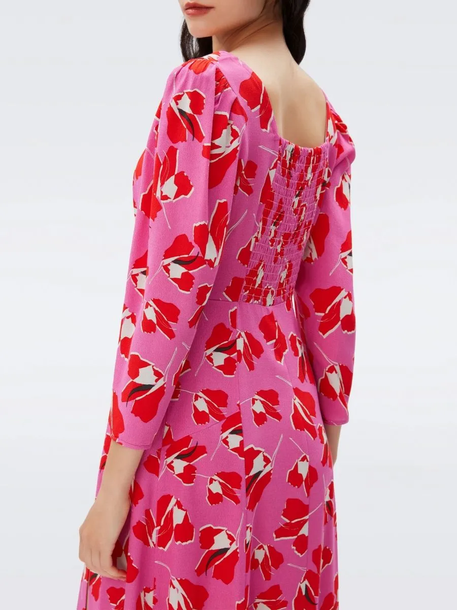 DIANE VON FURSTENBERG DVF JOANNA DRESS	PAPER TULIP LG PINK ME