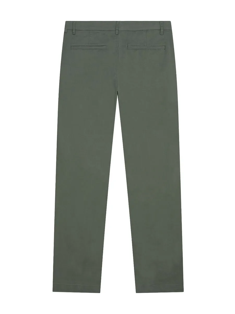 GIORDANO Men's Super Stretch Easy Care Pants (180 Waistband) Green dusty olive