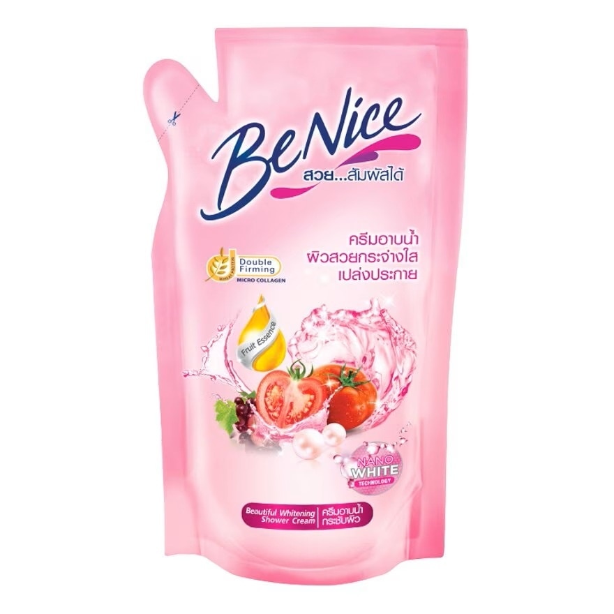 Benice Shower Cream Beautiful Whitening 400 Ml.(Refill) - Pink