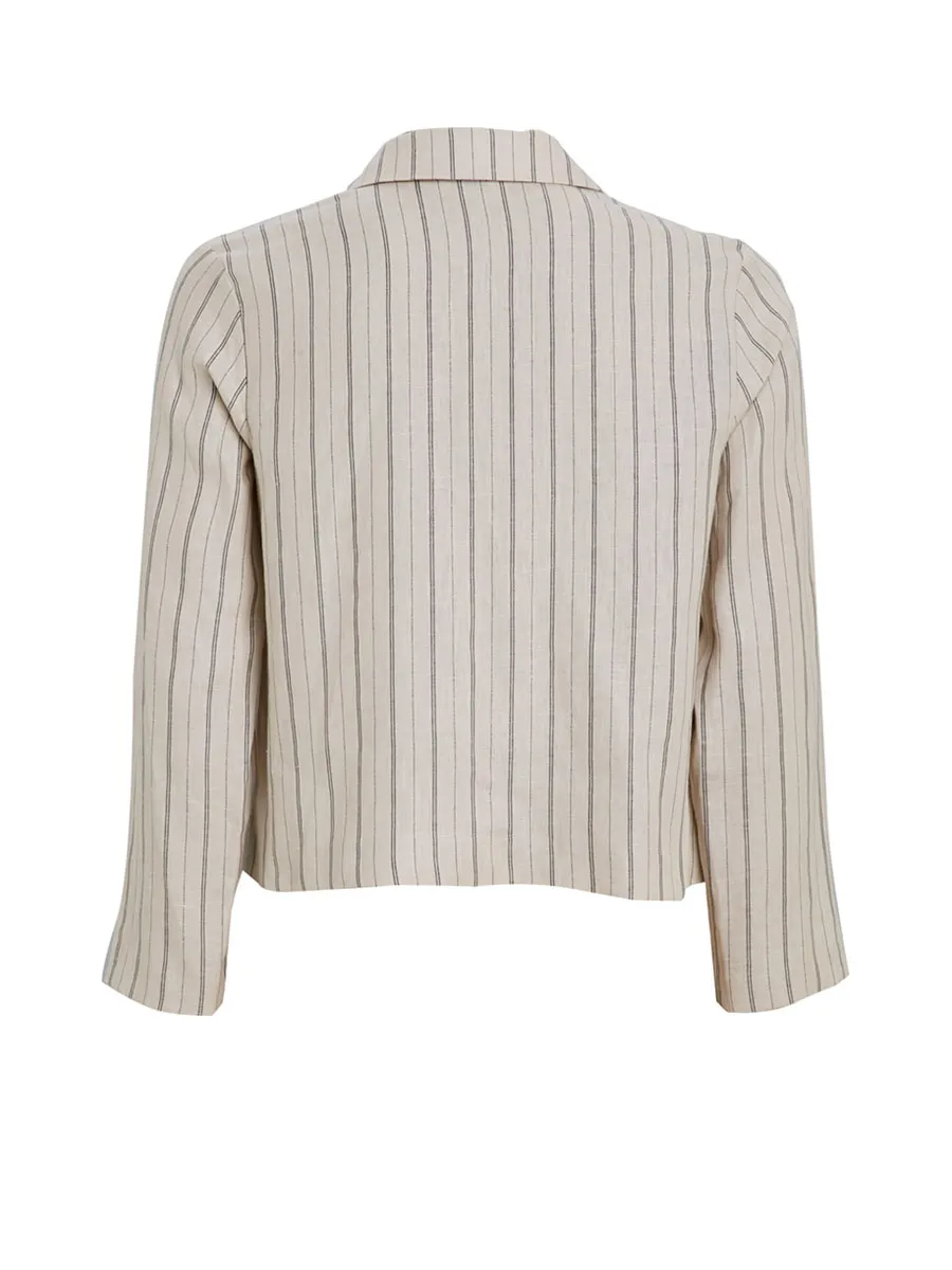 MONARCH Linen Stripe Loose-fit Suit M91P0A5101 Beige