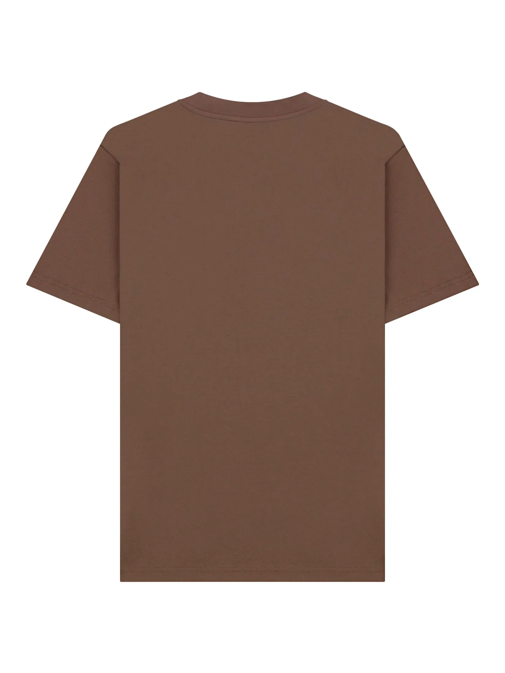 GIORDANO Men's Interlock Embroidery Tee (Liquid Touch) Cocoa Brown