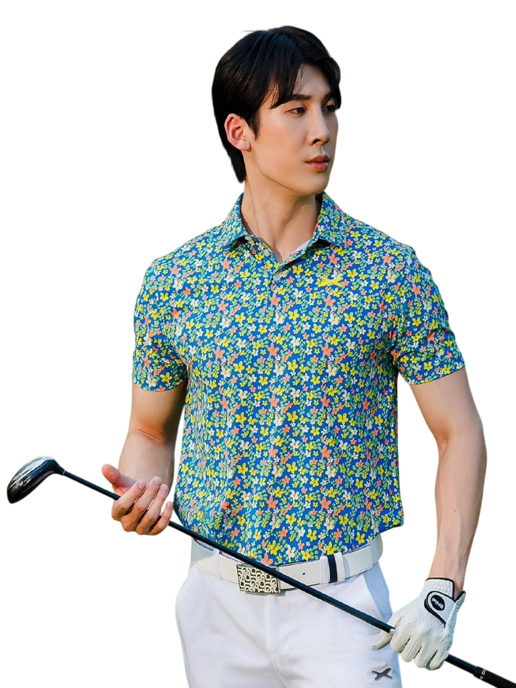 XOLO Light Blue MEN LIBERTY PRINTERD POLO (040118)