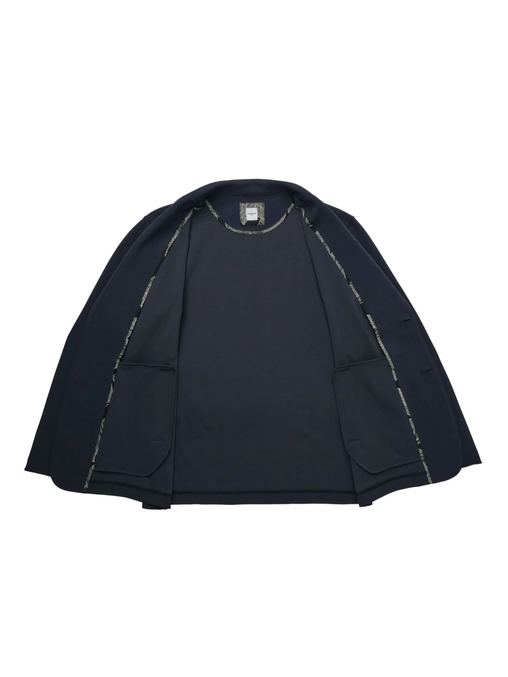 TAKEO KIKUCHI MEN NAVY GEORGETTE SHAWL CARDIGAN