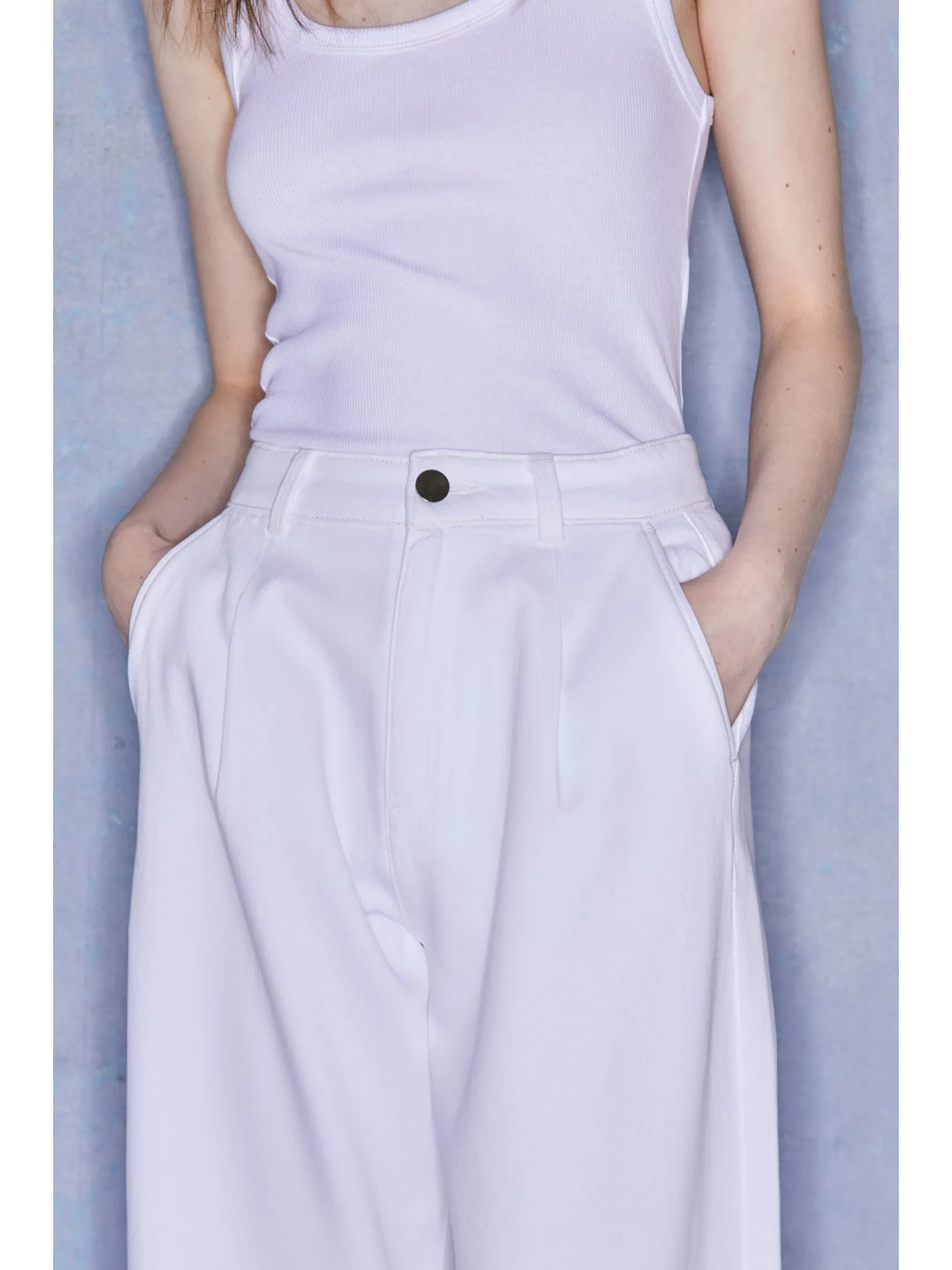 SFERA Women Jeans Denim Wide Leg White