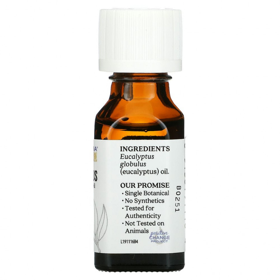 Aura Cacia, Pure Essential Oil, Eucalyptus, 0.5 fl oz (15 ml)