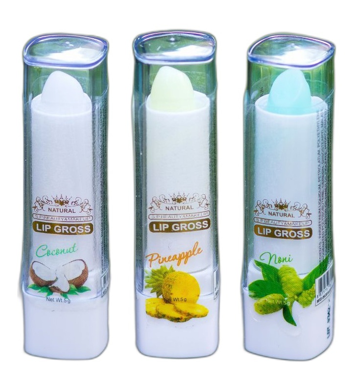 Гигиеническая губная помада - бальзам на фруктовых соках 4 вкуса