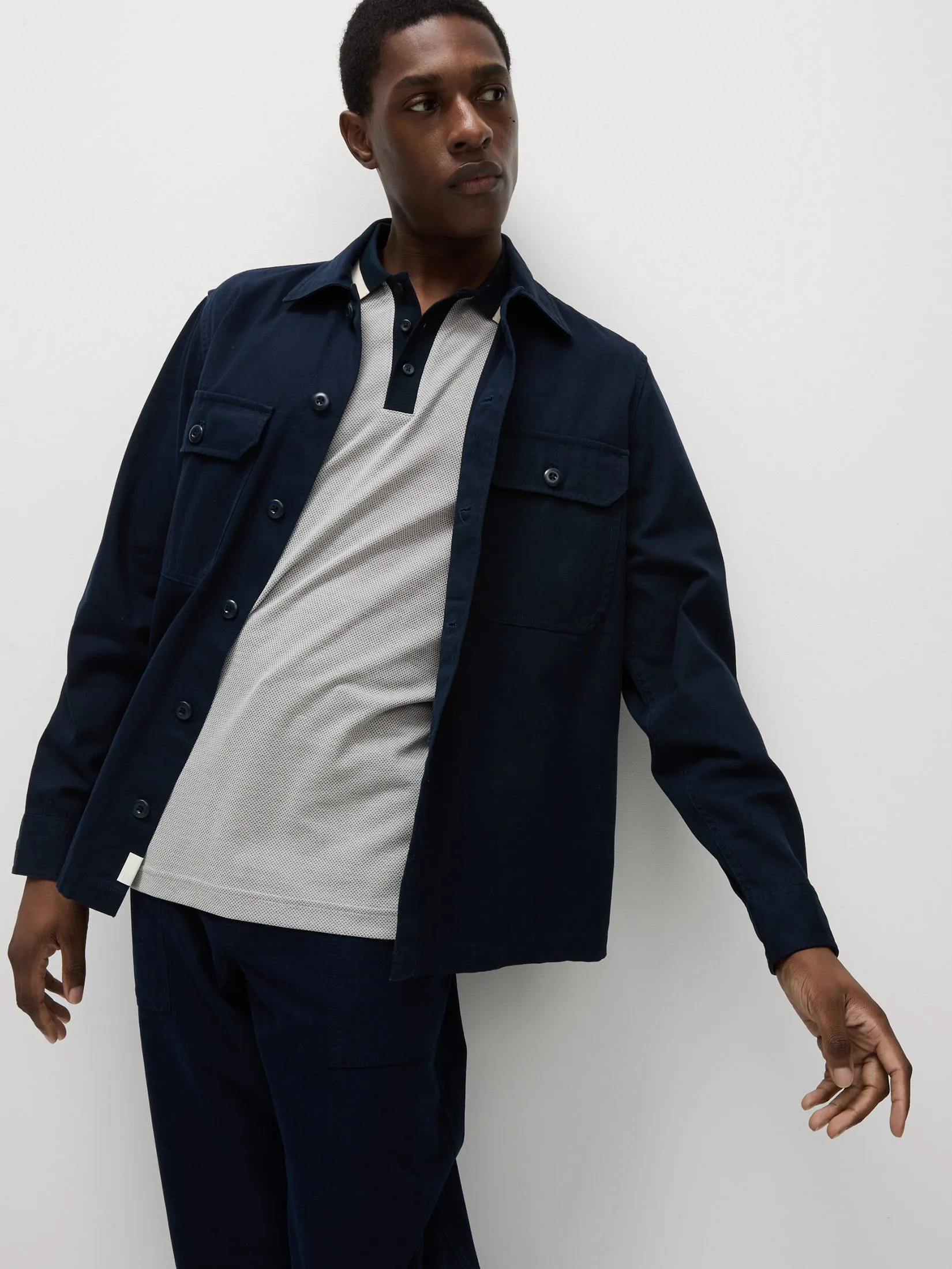 MARKS & SPENCER Men Polo Shirt Modal Rich