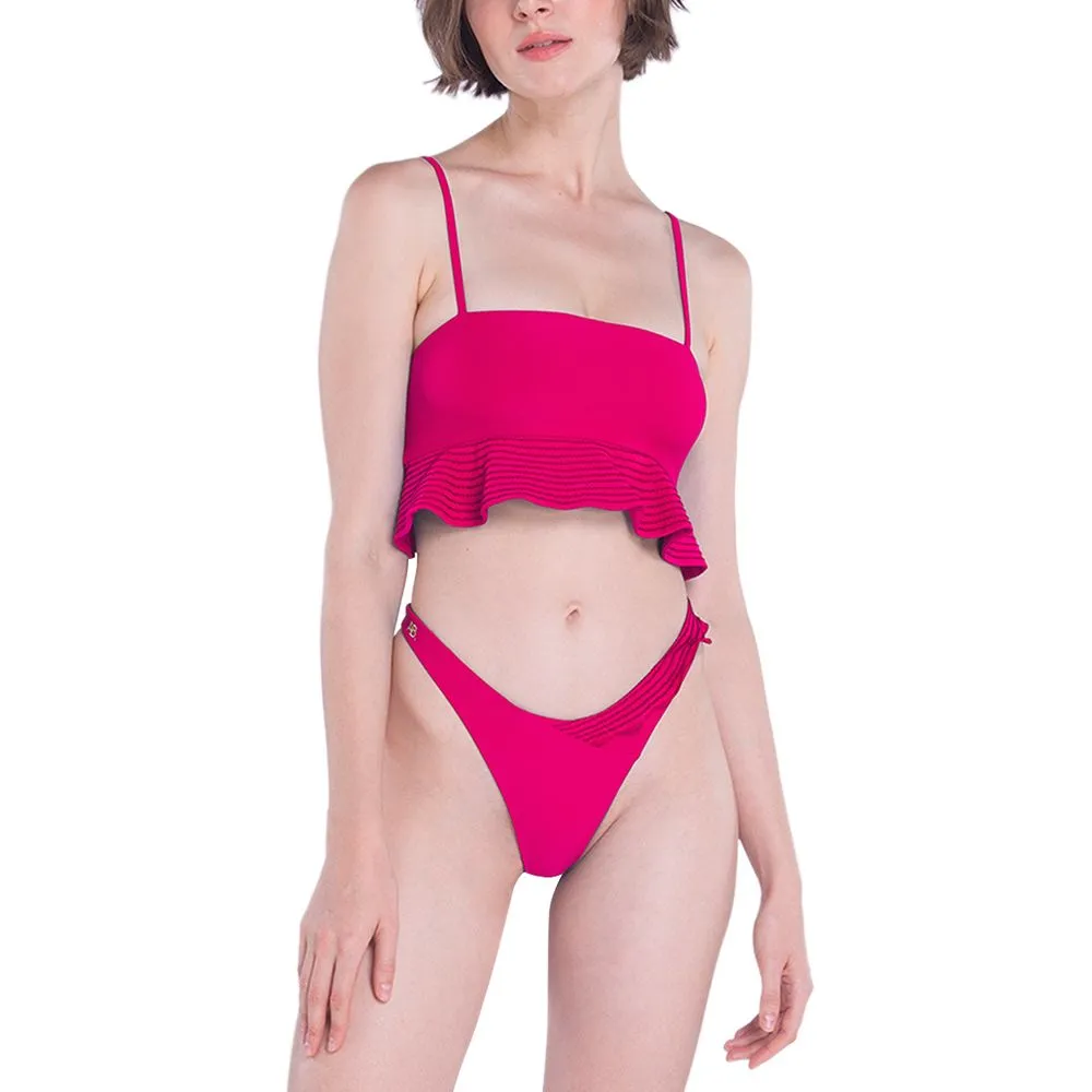 ANGELYS BALEK PINK PEPLUM & BRAZILIAN BRIEF WOMEN SWIMSUIT