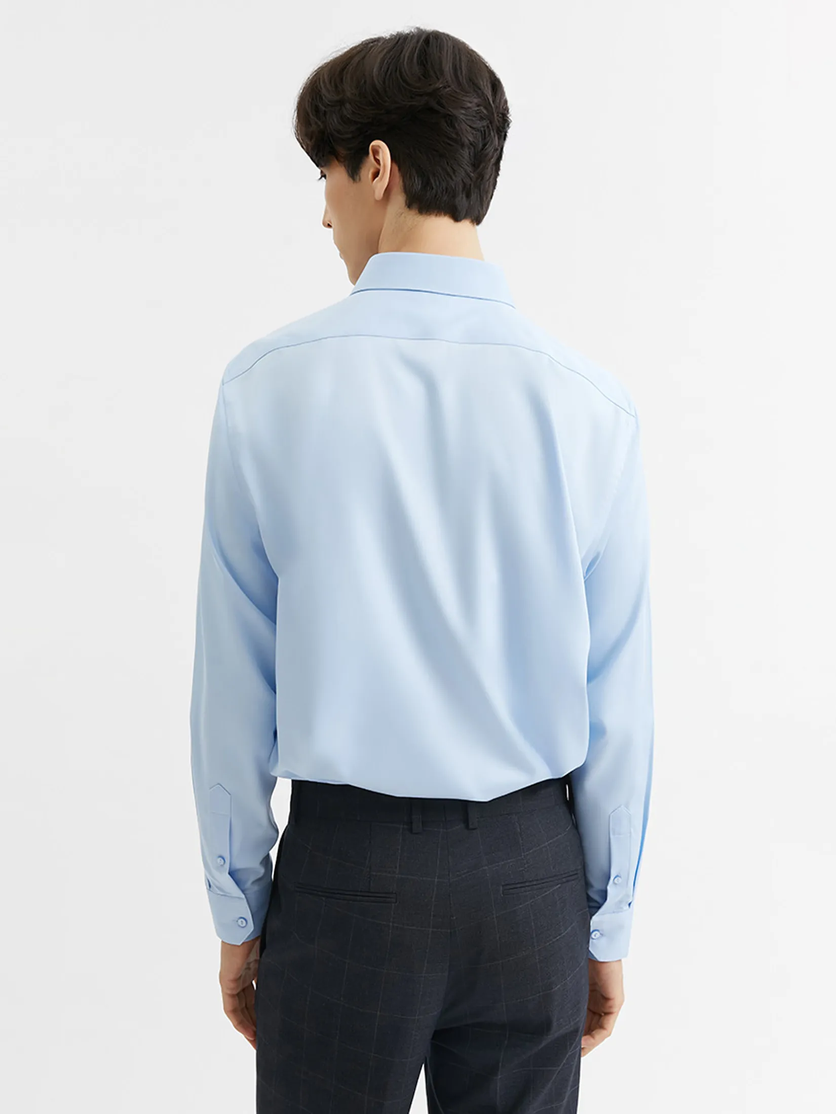 DAPPER Men SMOOTH & STRETCH Regular Fit Shirt Blue