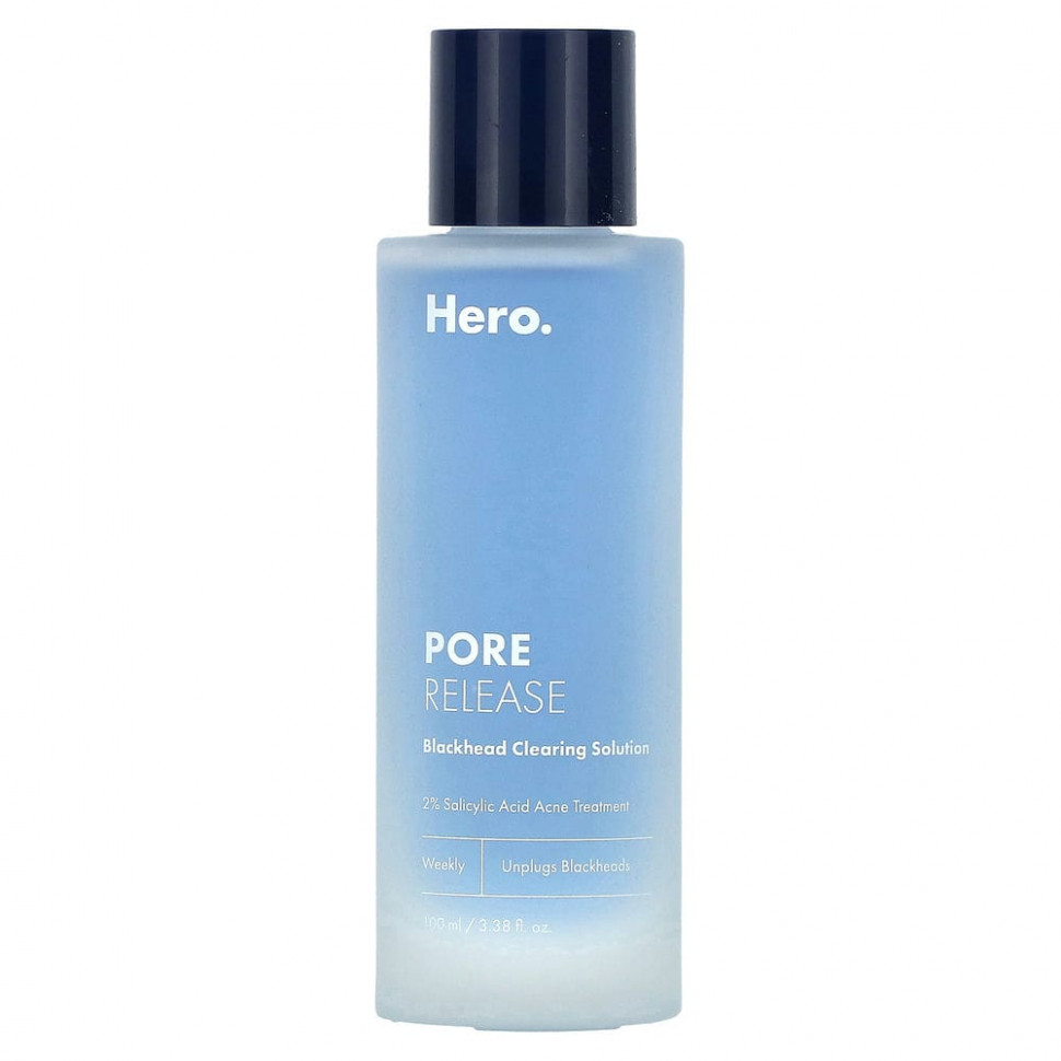 Hero Cosmetics, Pore Release, раствор для очищения от угрей, 100 мл (3,38 жидк. Унции)