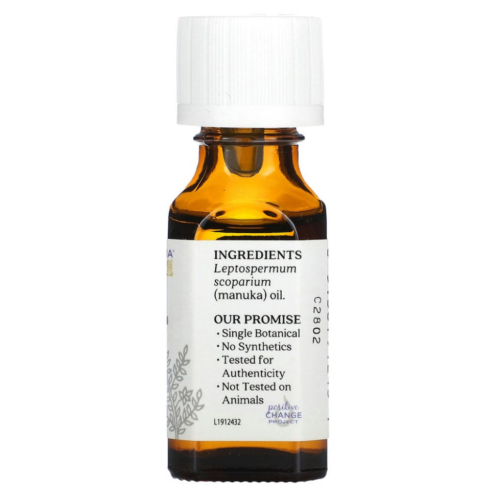 Aura Cacia, Чистое эфирное масло манука, 15 мл (0,5 жидк. Унции)