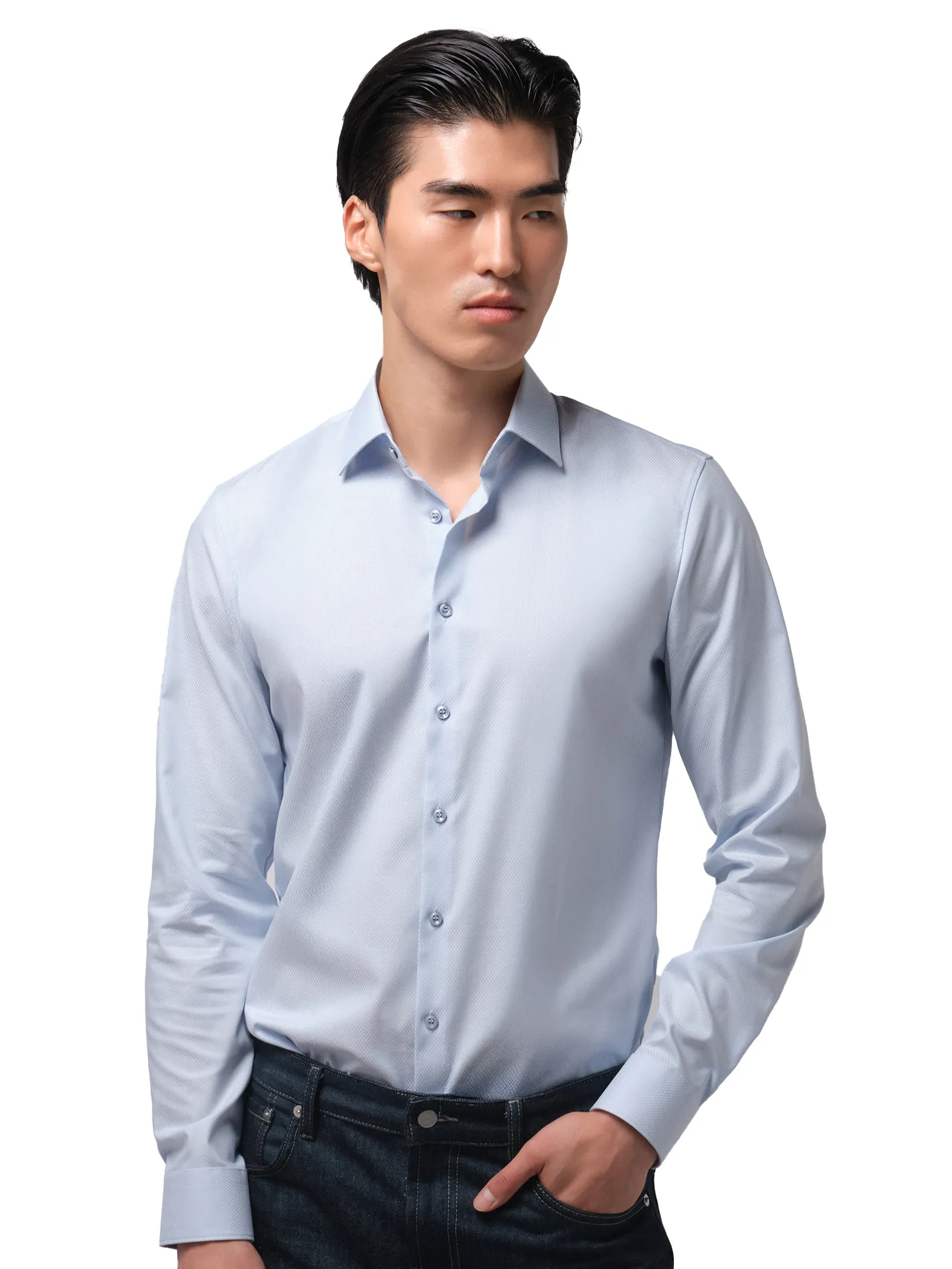 OLYMP Men business shirt, super slim, New York Kent,Blue