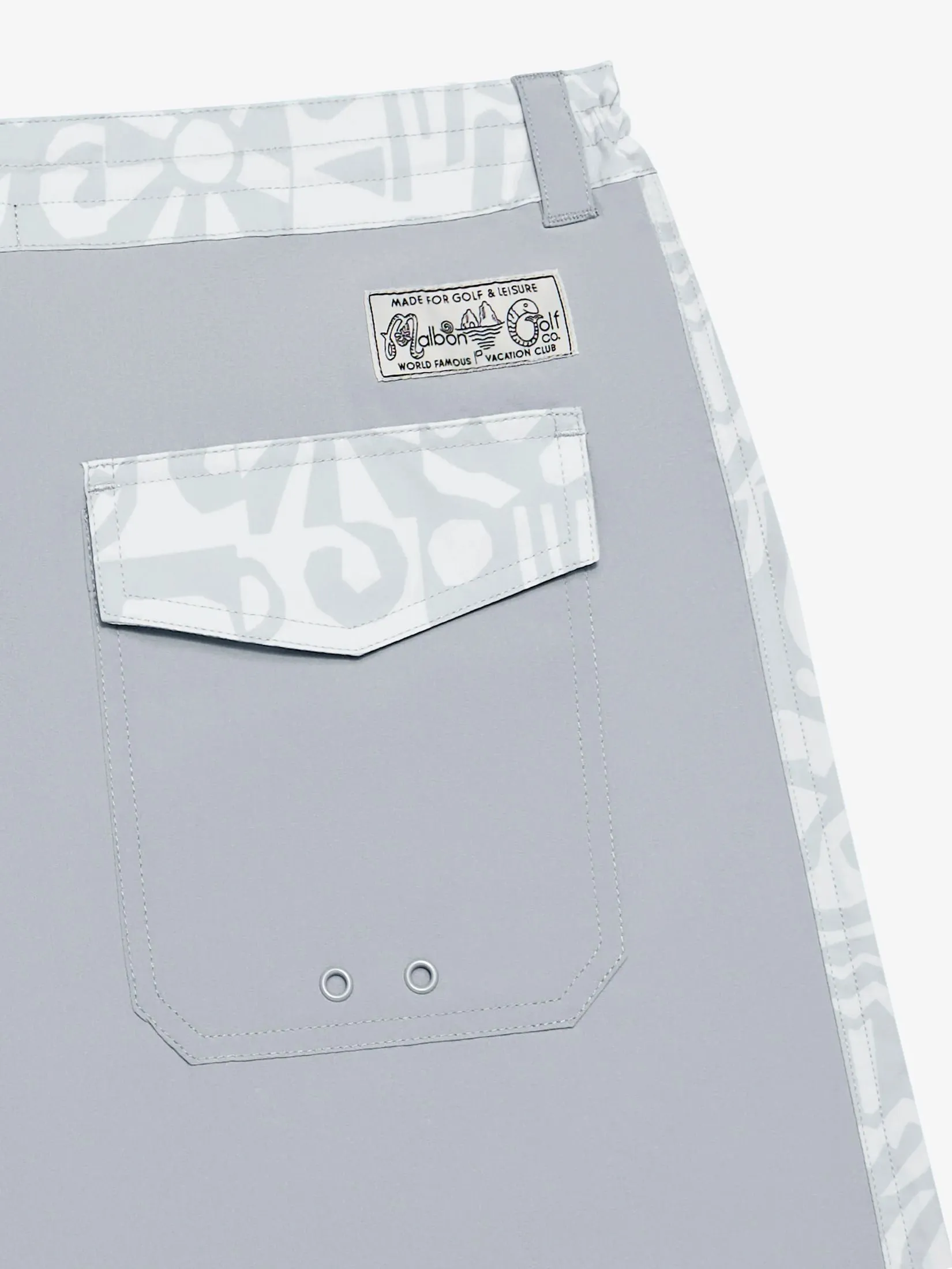 MALBON GOLF GROTTO TRUNKS IN IVORY