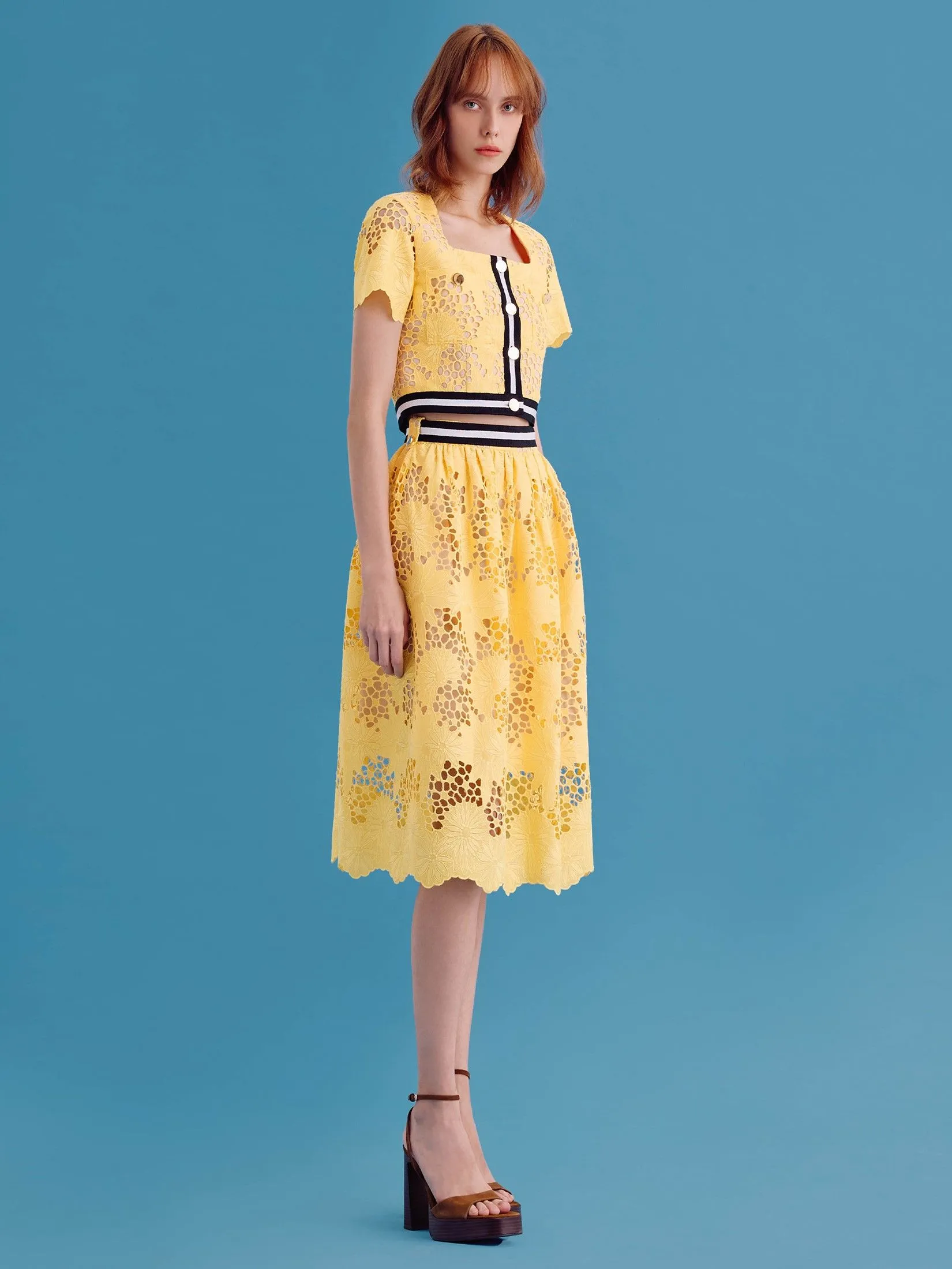 ASV (SS25)Shannon Women Midi Skirt Yellow