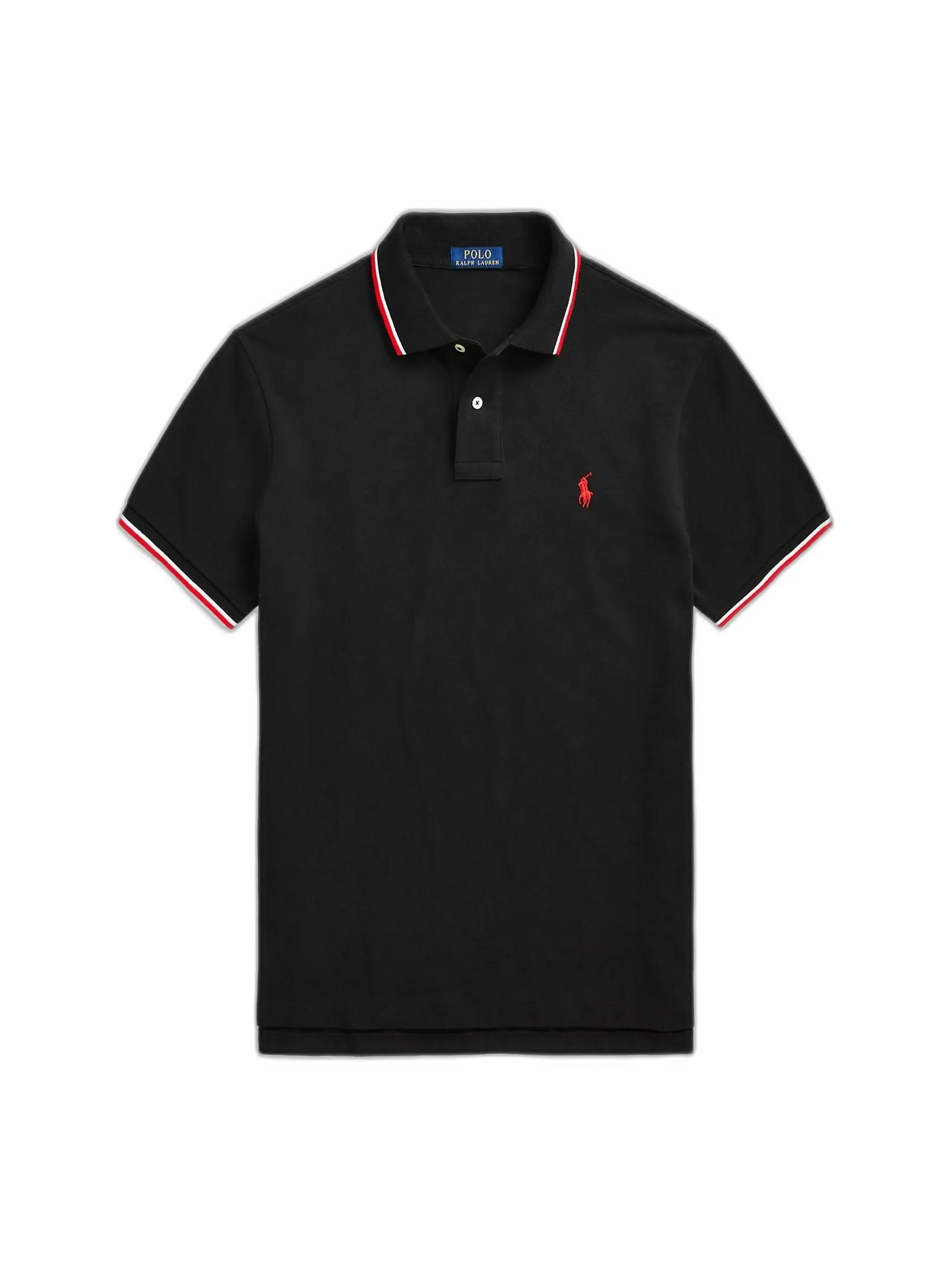 POLO RALPH LAUREN Men Polo-Custom Slim Fit Mesh Polo Shirt MNPOKNI1N821359-Black