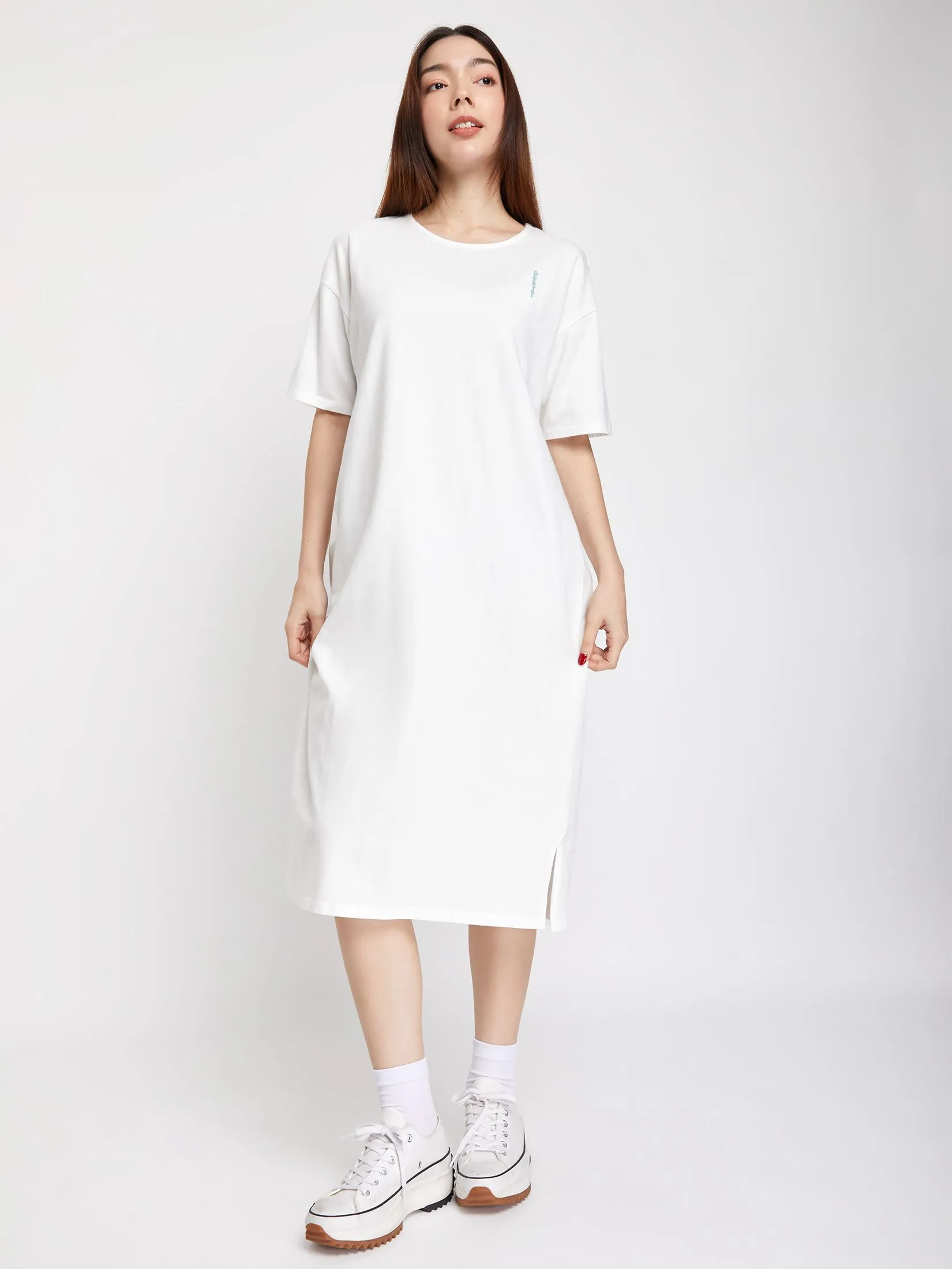 DEFRY 01 Women Dress Short Sleeves Round Neck