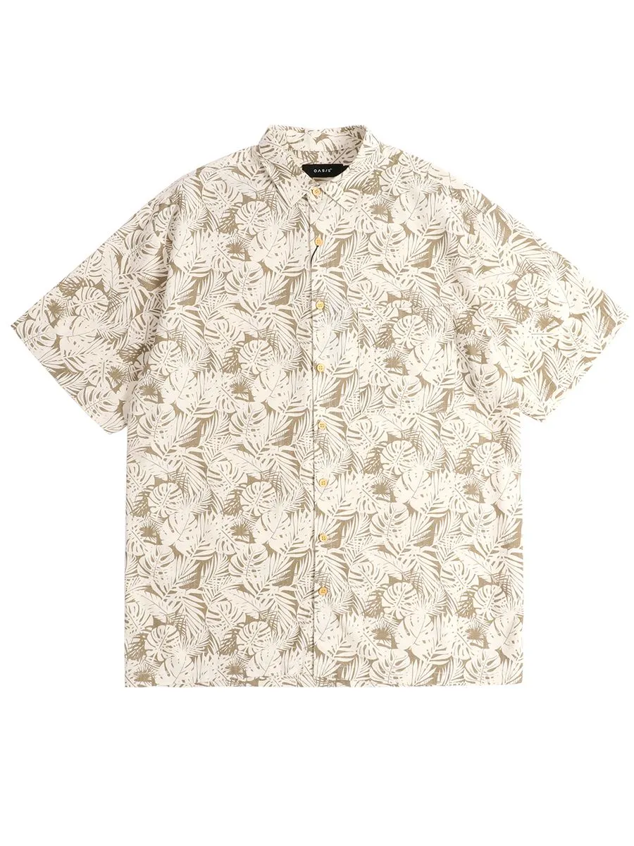OASIS Men's Short Sleeve Shirt Khaki