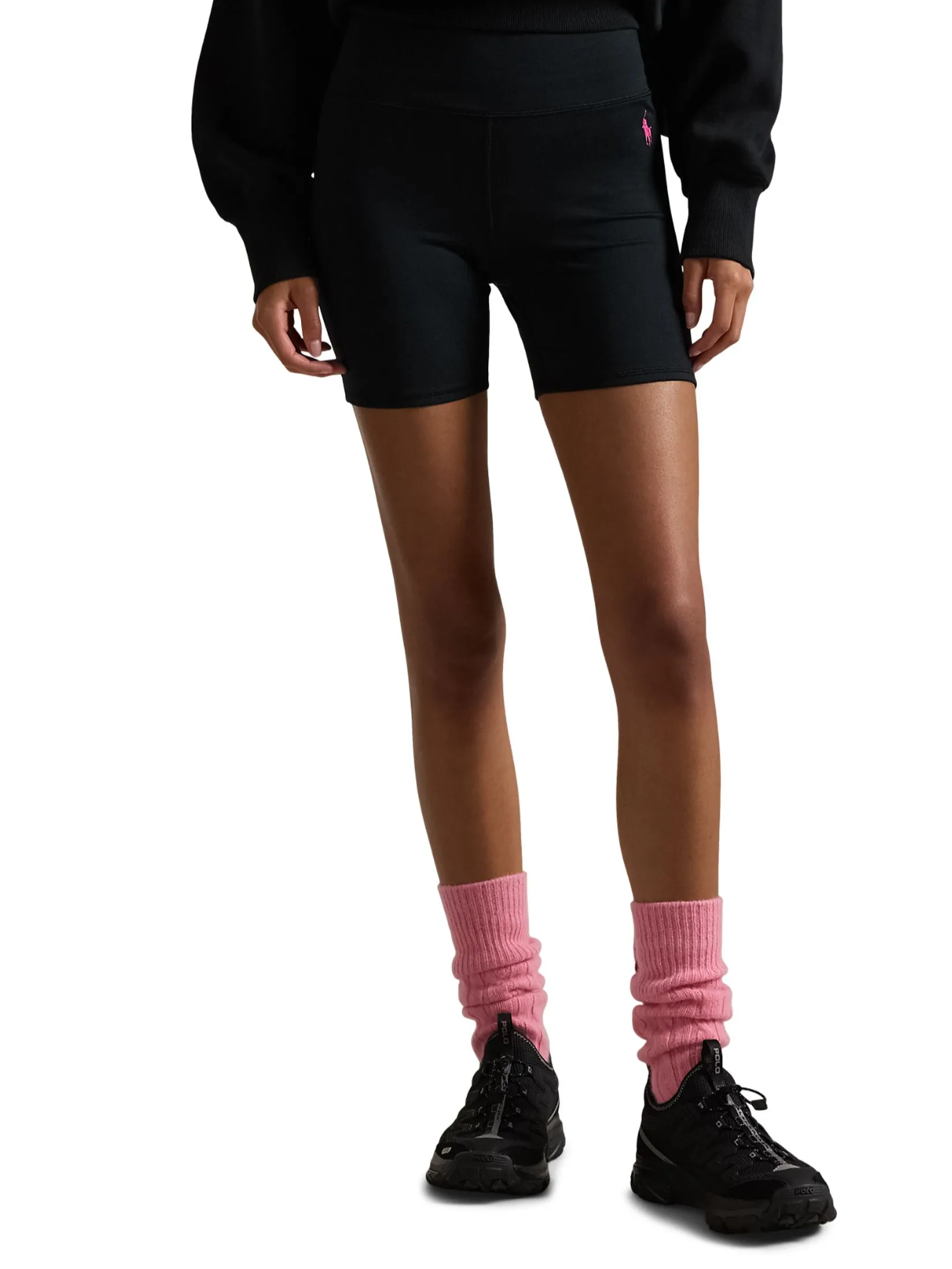 POLO RALPH LAUREN Women Shorts-Pink Pony Performance Bike Short WMPOSHONBQ20093-BLACK