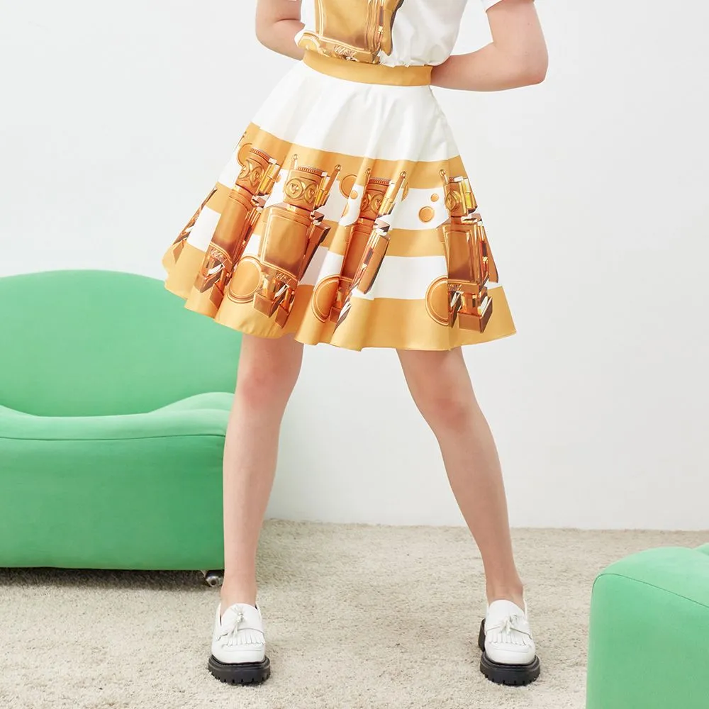 ICONIC GOLD BOT SKIRT