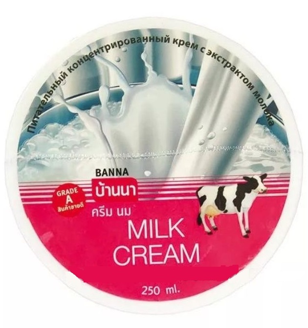Отбеливающий крем для тела с протеинами молока Banna 250 мл