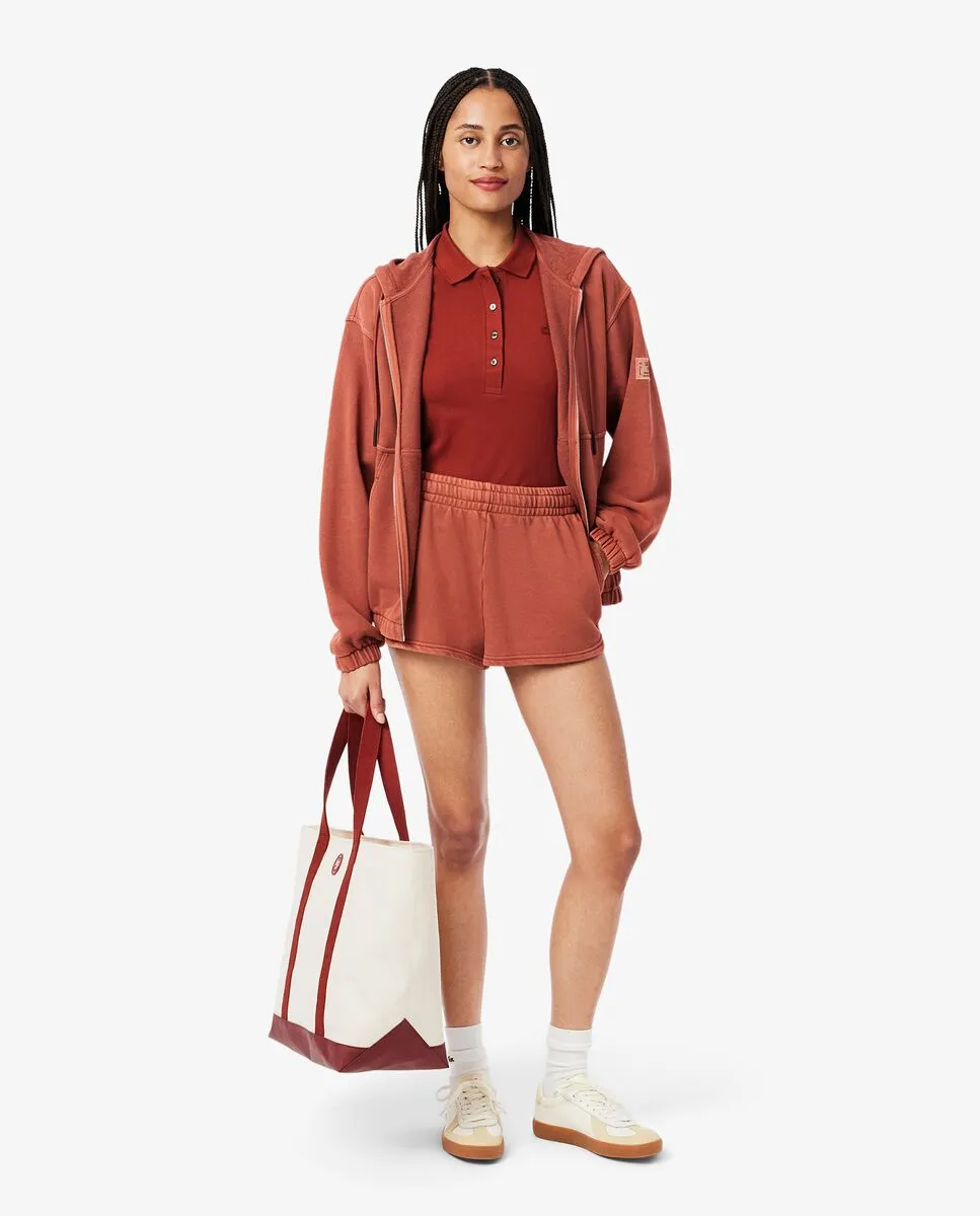 LACOSTE L.12.D Slim Fit Stretch Mini Piqu  Polo Shirt Brown