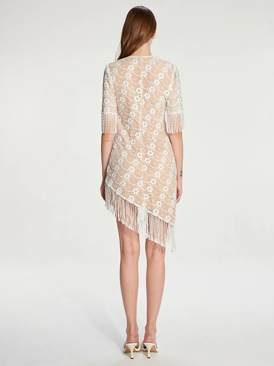JANESUDA (SS23) White porch lace Women dress