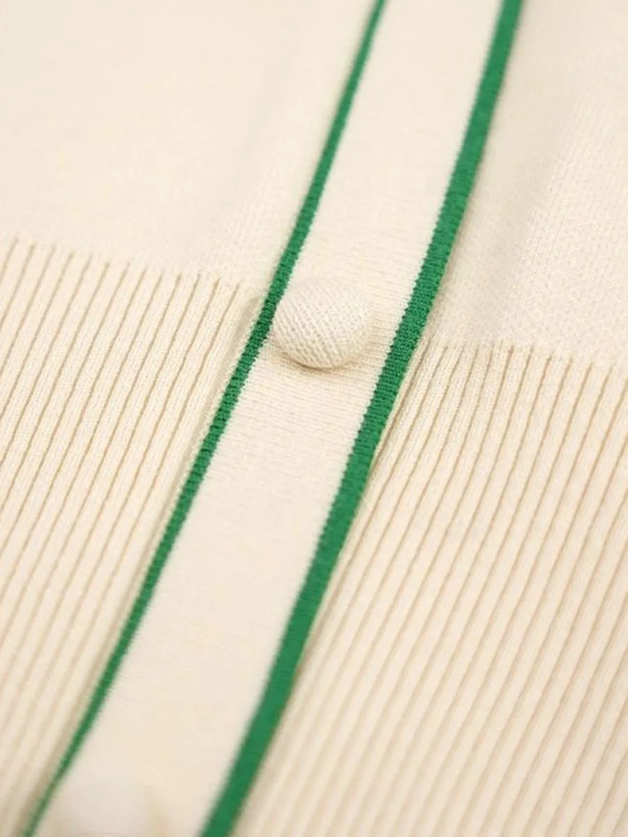 JUNGLE ME Women Cardigans Retro Cat Beige