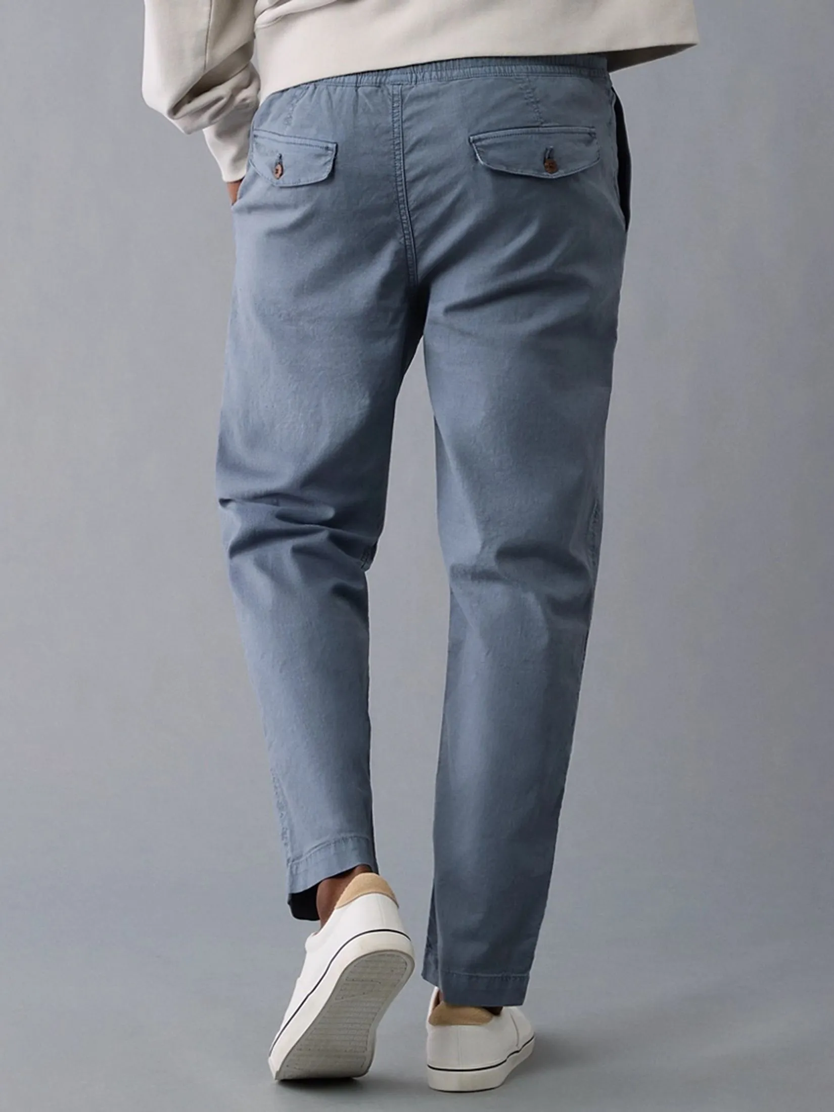 AMERICAN EAGLE MEN 5062 ATHLETIC EASY PANT LINEN PANTS 453 FLEET NAVY