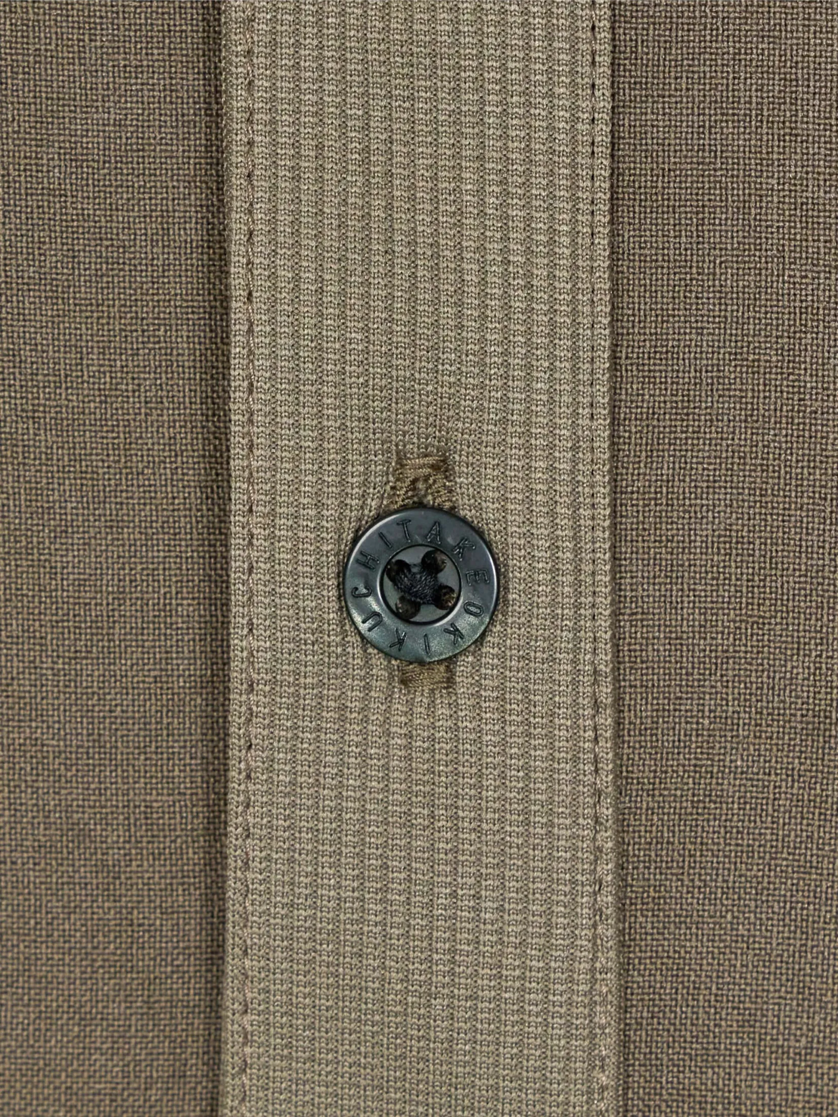 TAKEO KIKUCHI MEN BEIGE STRETCH BONDED DOUBLE SS POLO SHIRT