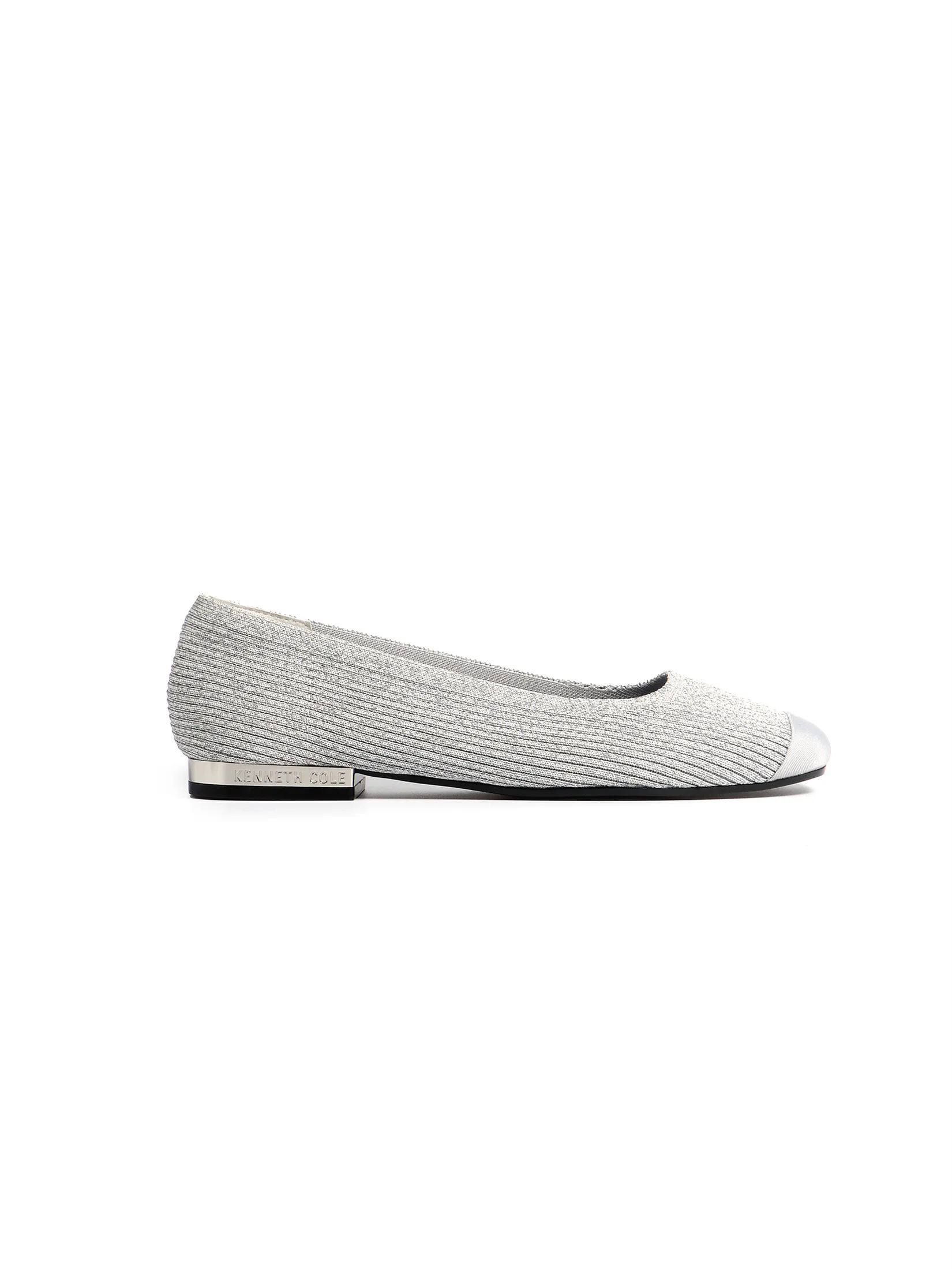 KENNETH COLE WOMEN FLATS FLORENCE KNIT FLATS  /SILVER