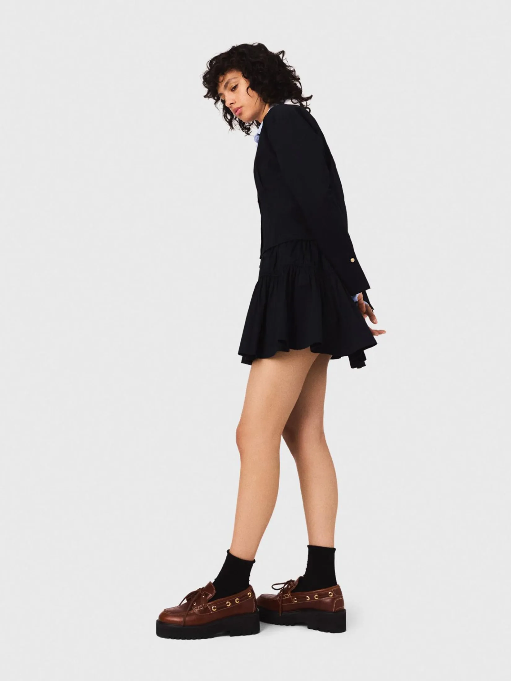 MAJE Women Short Skirt Elasticated Waist