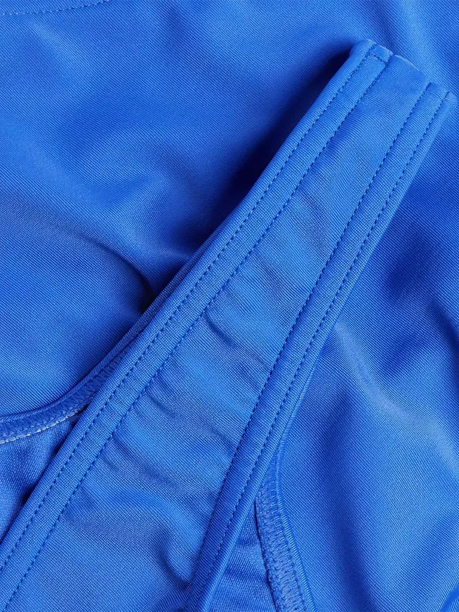 SPEEDO Women Swimsuit Logo Deep U Back One Piece Blue - SP111SP105DZTH