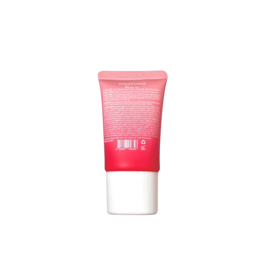 Glad2Glow Bright Up Lychee Vitamin Water Cream SPF30 PA++ 30 G.