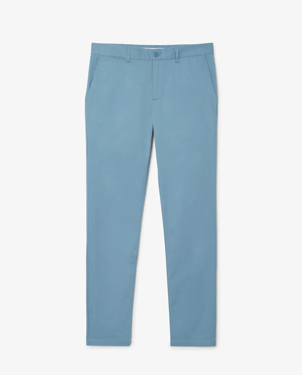 LACOSTE Slim Fit Stretch Cotton Pants Blue