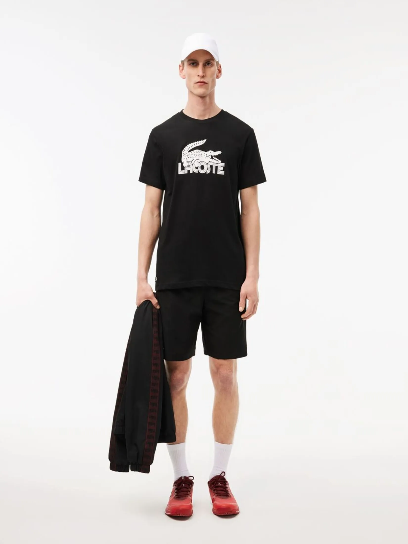 LACOSTE Ultra Dry Cotton Sport T-shirt Black