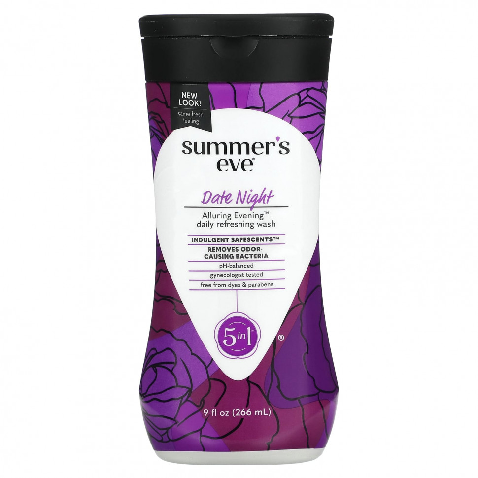Summer's Eve, Alluring Evening Daily Refreshing Wash, Date Night, 266 мл (9 жидк. Унций)