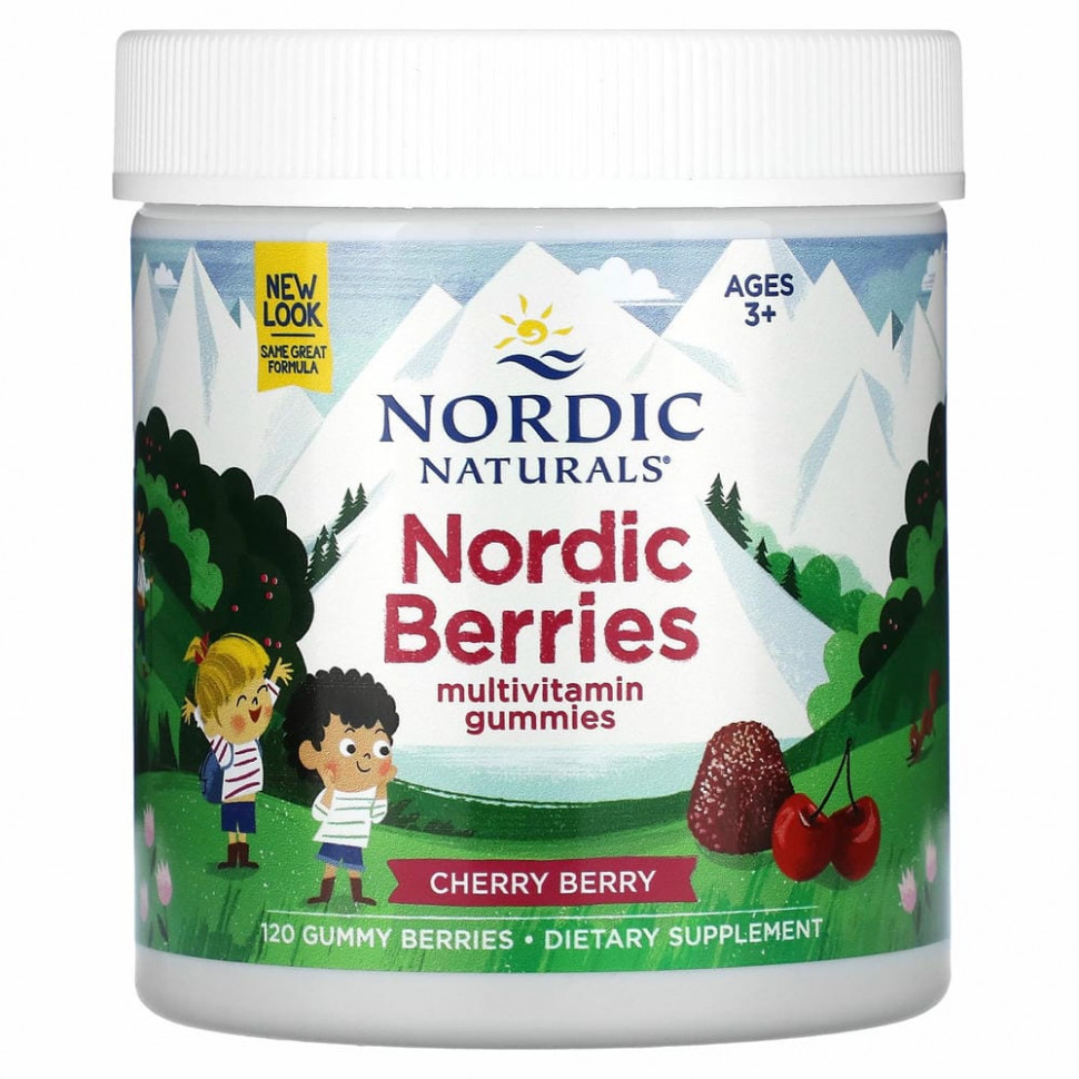 Nordic Naturals, Мультивитаминный комплекс 'Северные ягоды' с вишневым вкусом, 120 жевательных пастилок в форме ягод