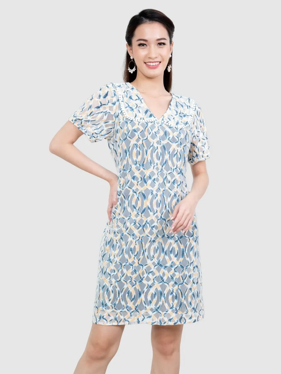 AMILA Women  Dress Rachel Lace Cream