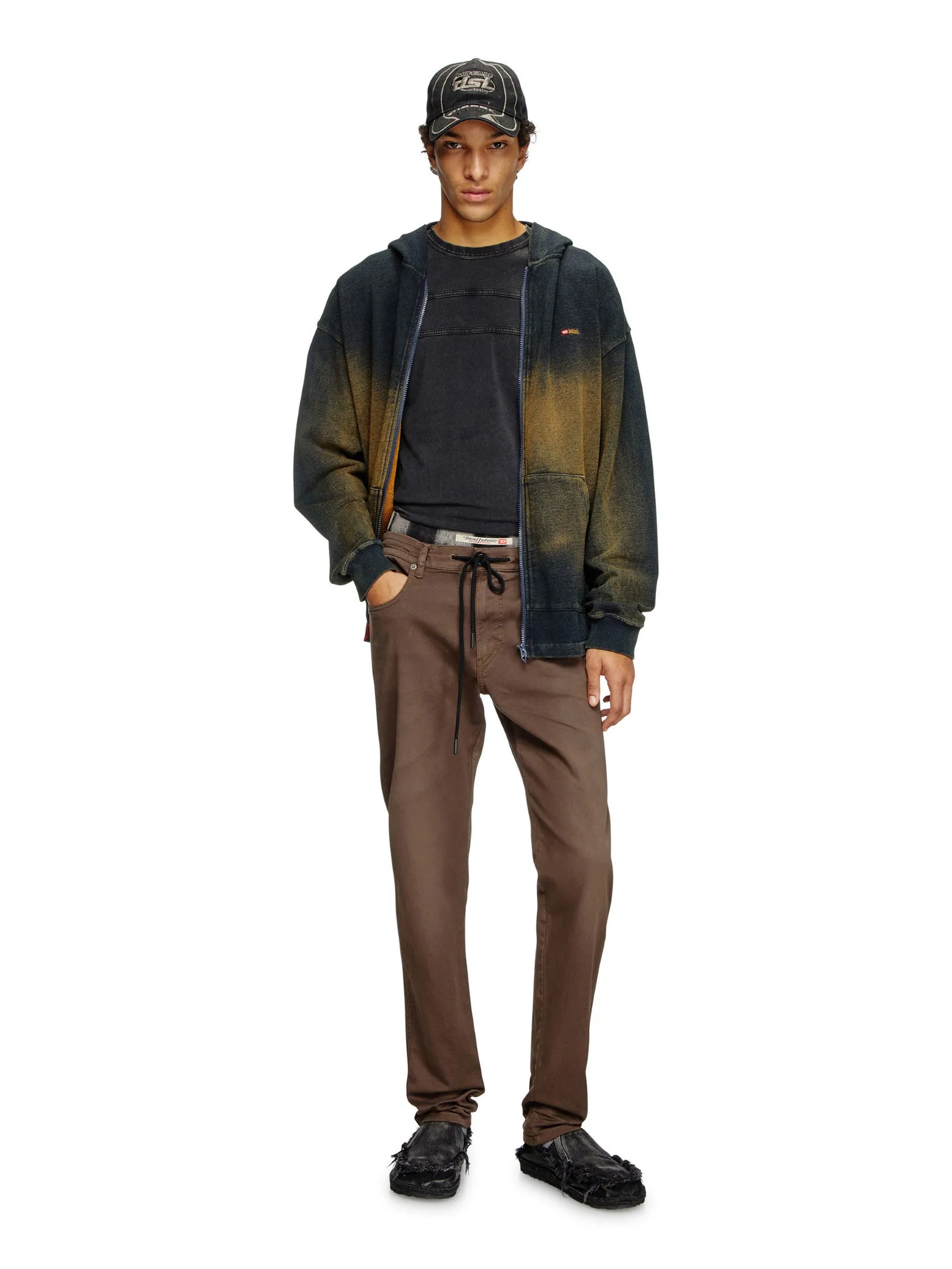 DIESEL Men Jeans Pants 2062 D-STRUKT-B JOGG Swea Brown