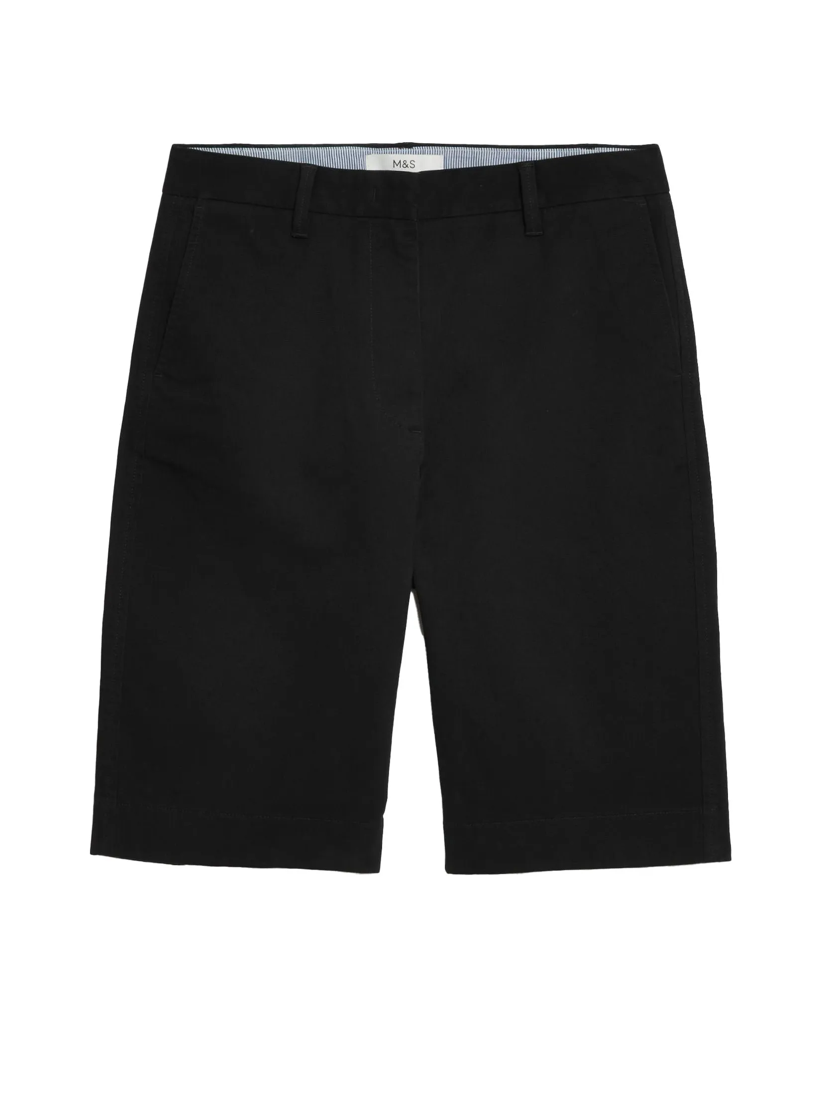 MARKS & SPENCER Women Chino Shorts High Waisted Cotton Rich