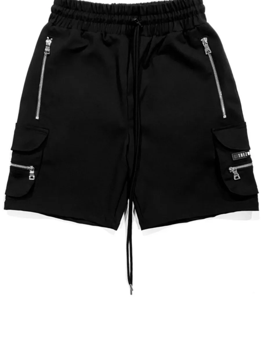 TZ WORLDWIDE MEN CARGO SHORTS TZ CARGO BLACK Size - M