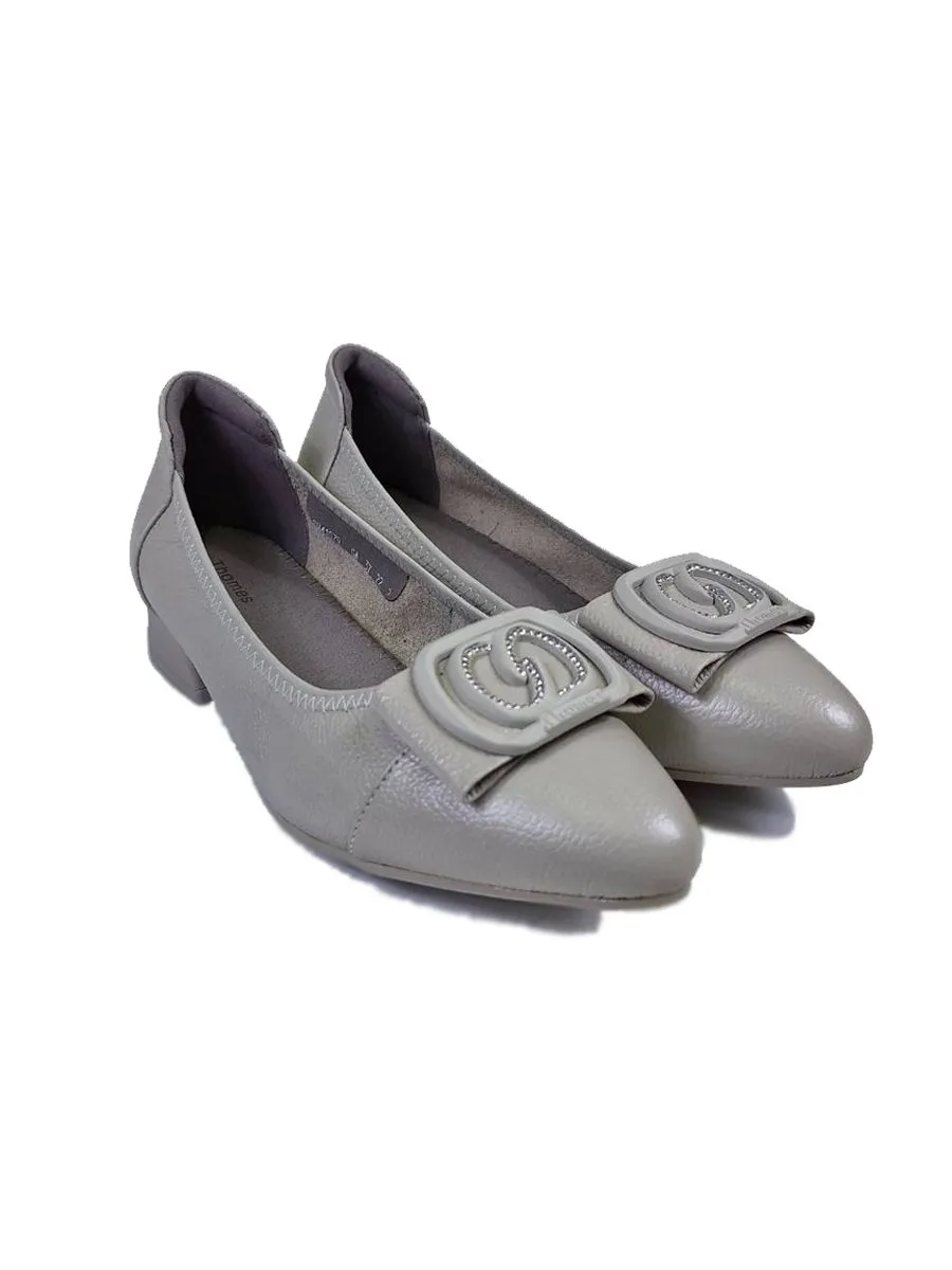 THAMES Women Shoes Casual Mid Heels Gray